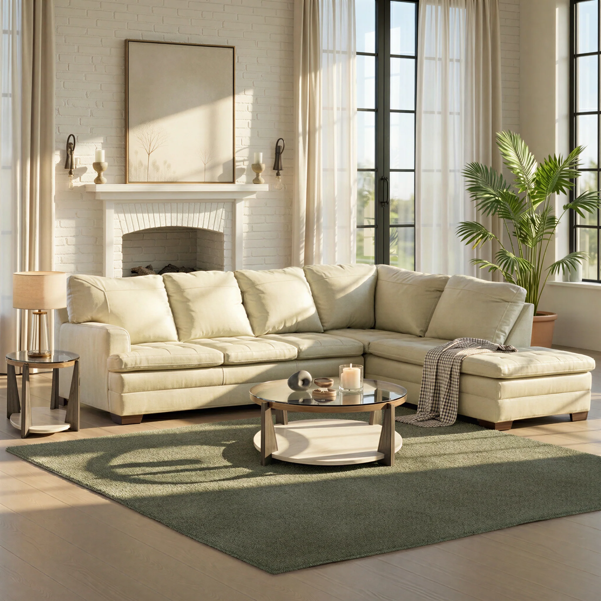 Callahan 2-Piece Leather Sectional - Image 2