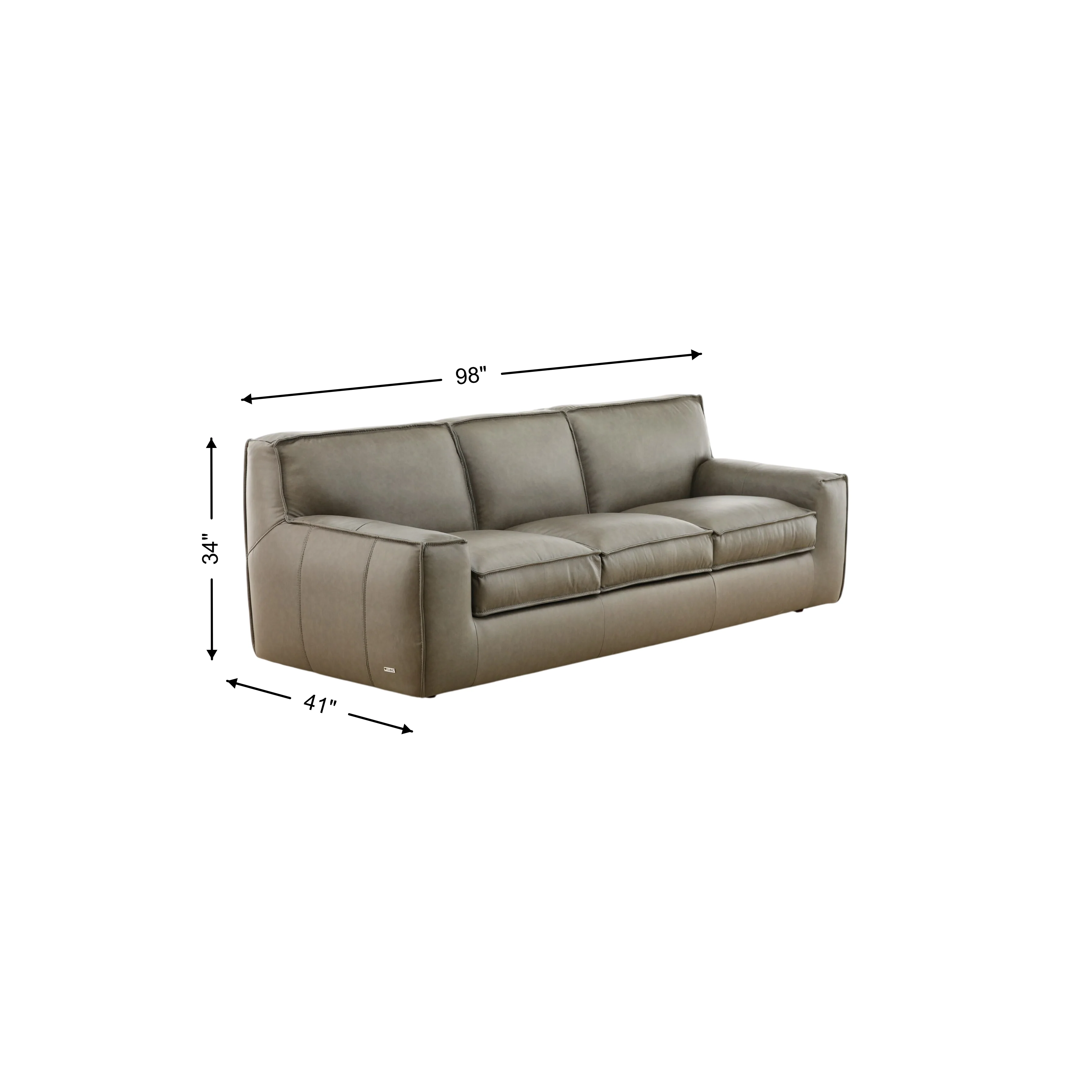 Cohen Leather 3-Seat Sofa - Image 3