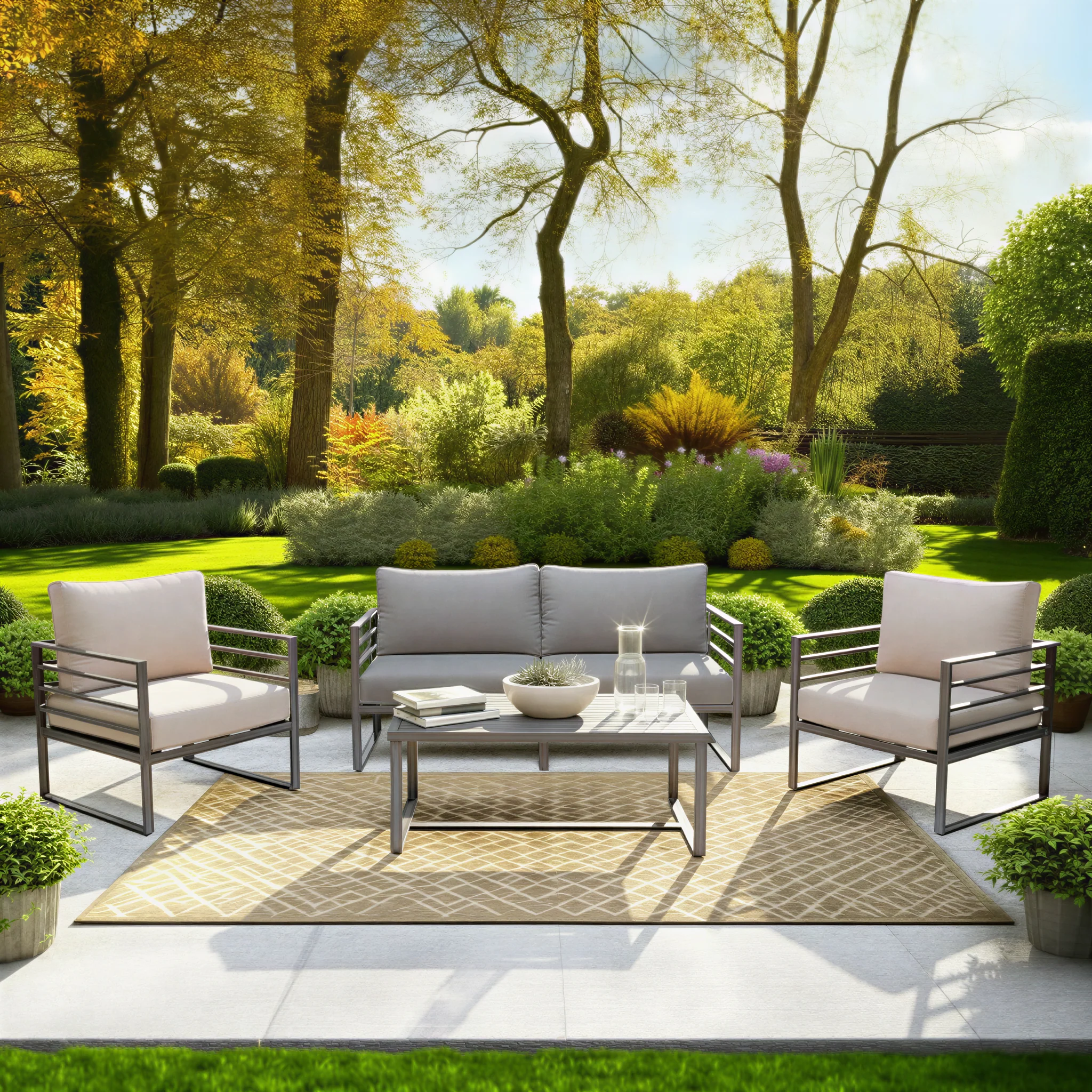 Holden 4-Piece Outdoor Patio Chat Set - Image 2