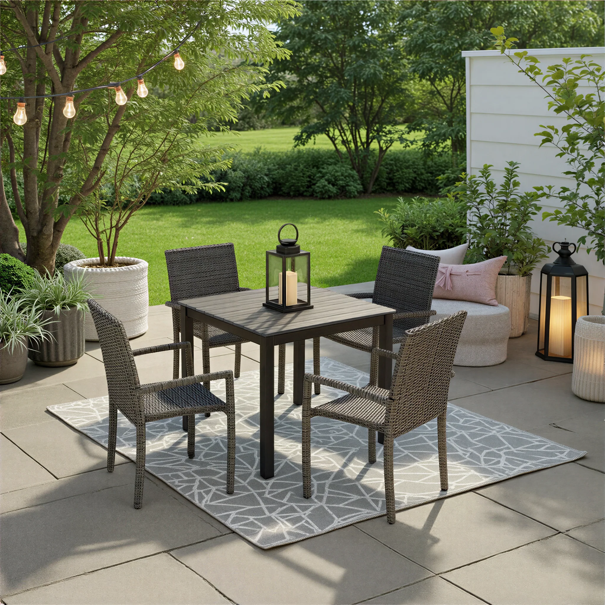 Chalfonte 5-Piece Square 33" Outdoor Patio Dining Set