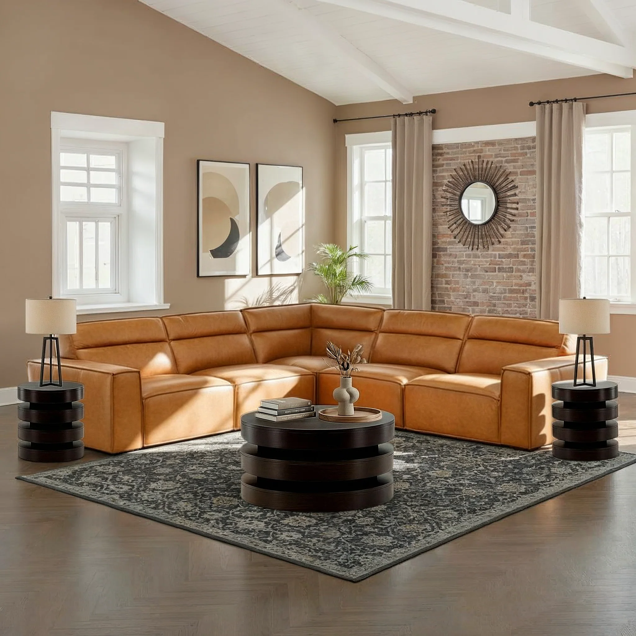 Somerset 5-Piece Leather Sectional - Image 2