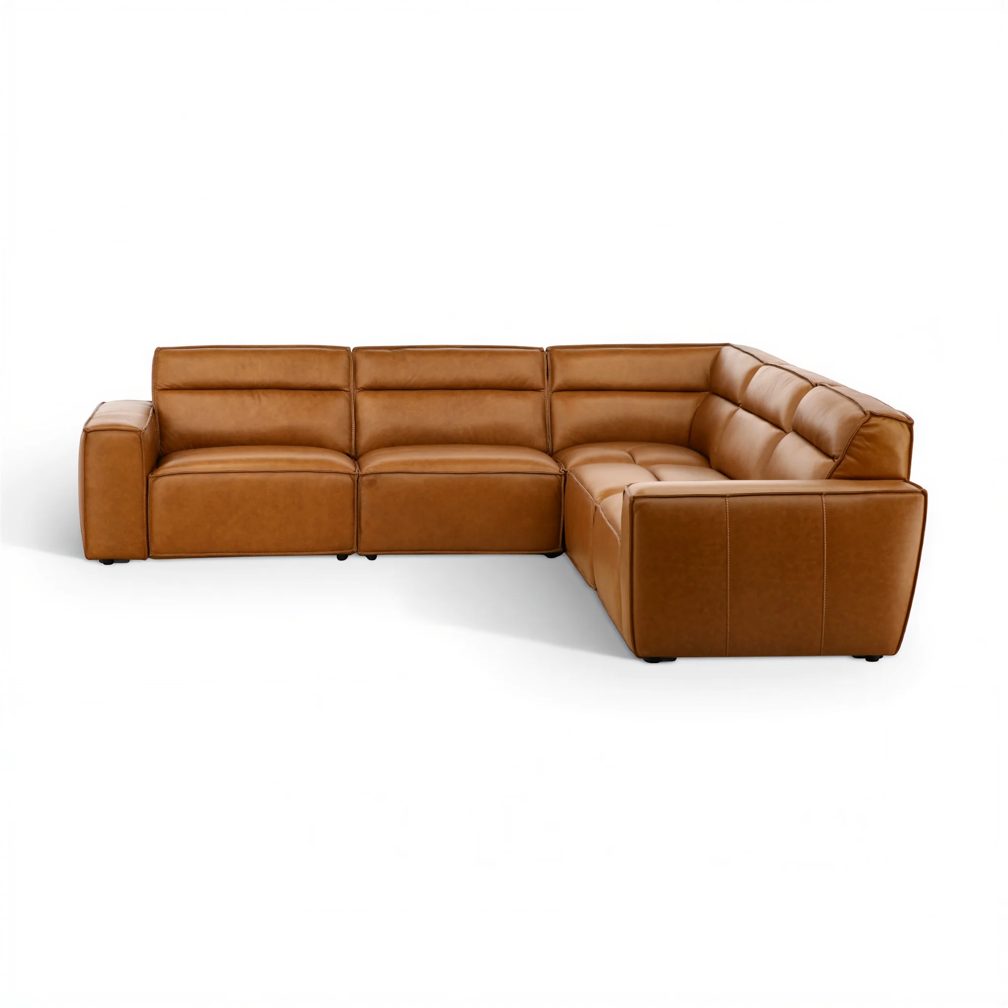 Somerset 5-Piece Leather Sectional - Image 4