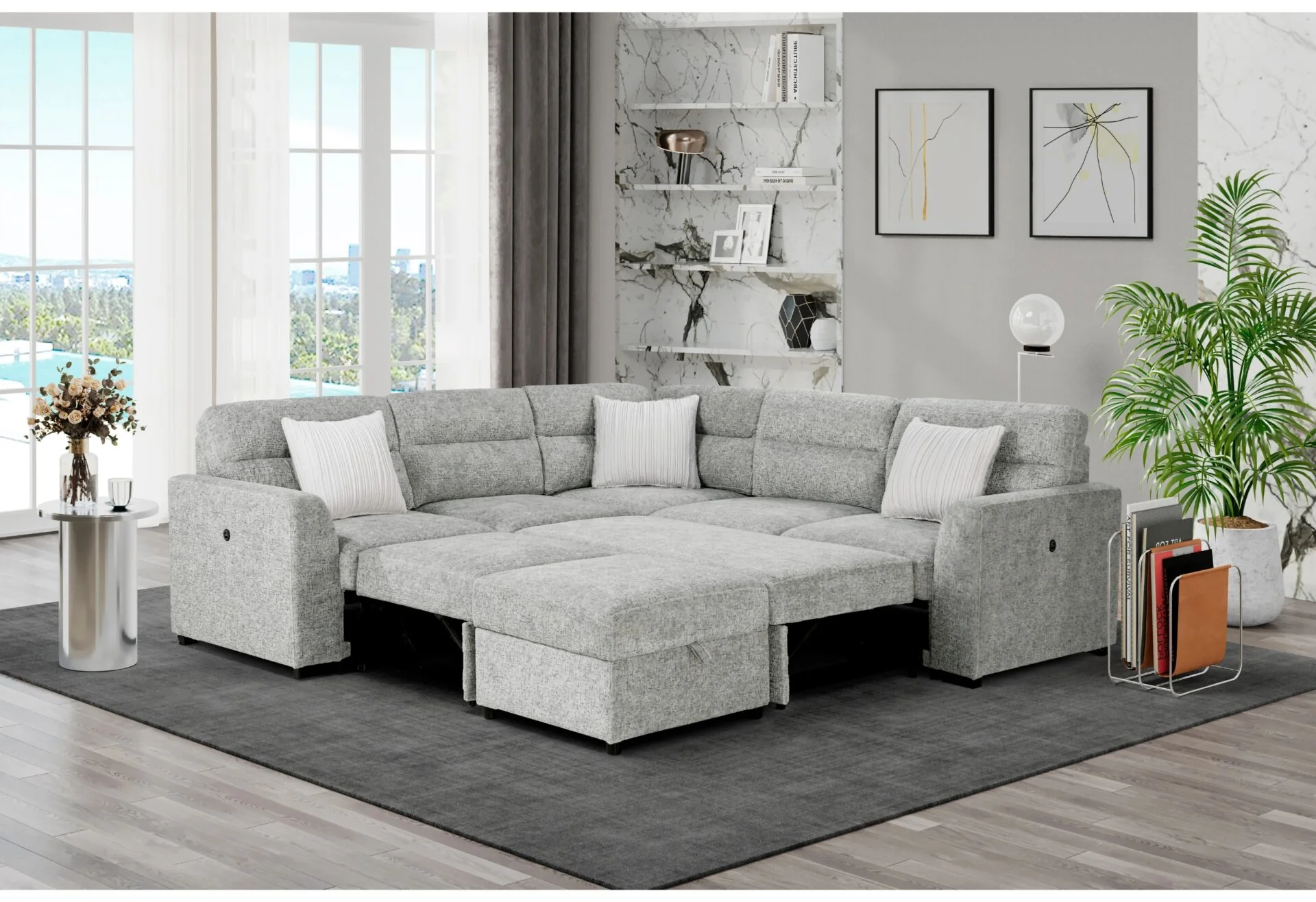 Bellerose 5-Piece Sectional with Pullout Sleeper - Image 3