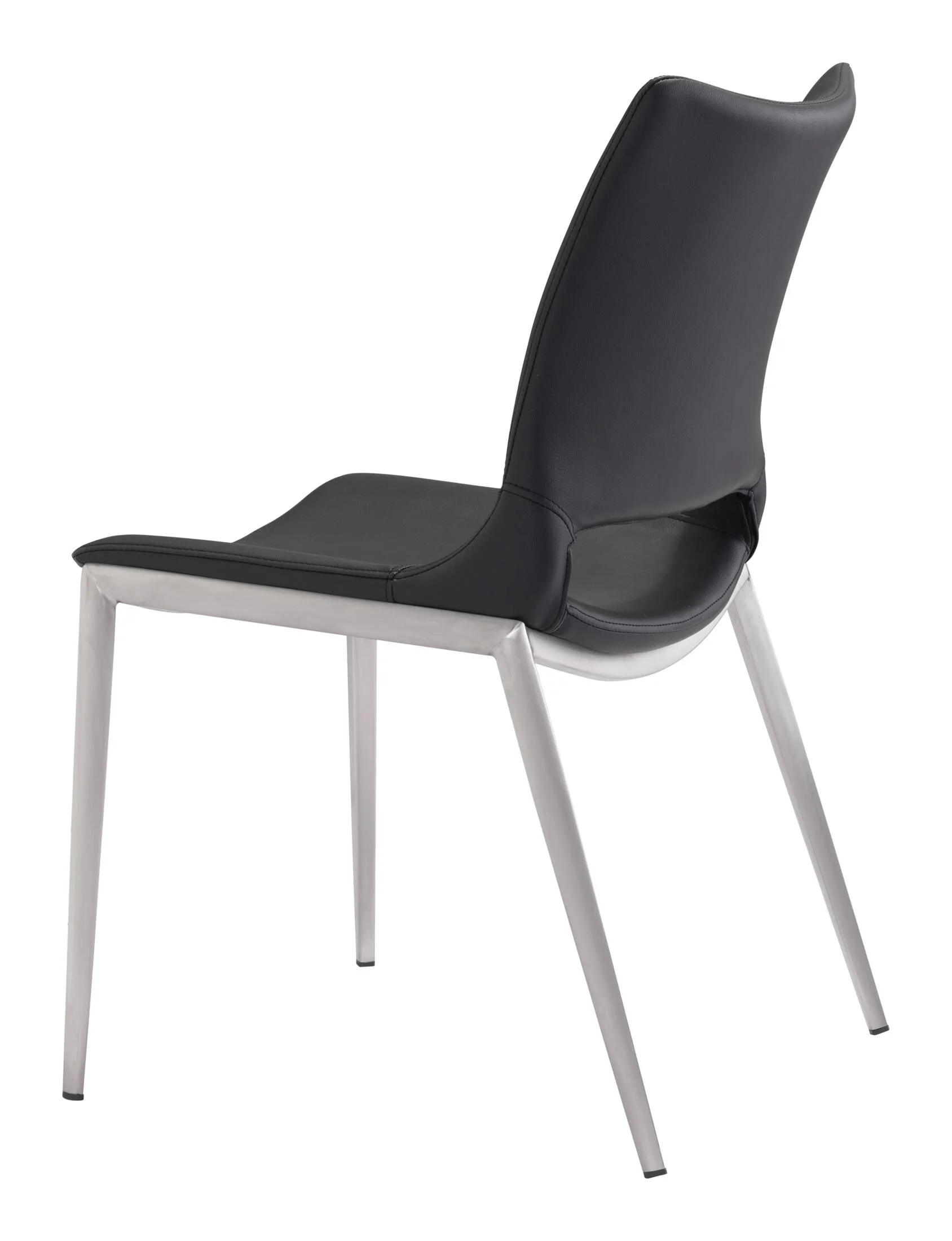 Ace Dining Chair (Set of 2) Black & Silver - Image 9