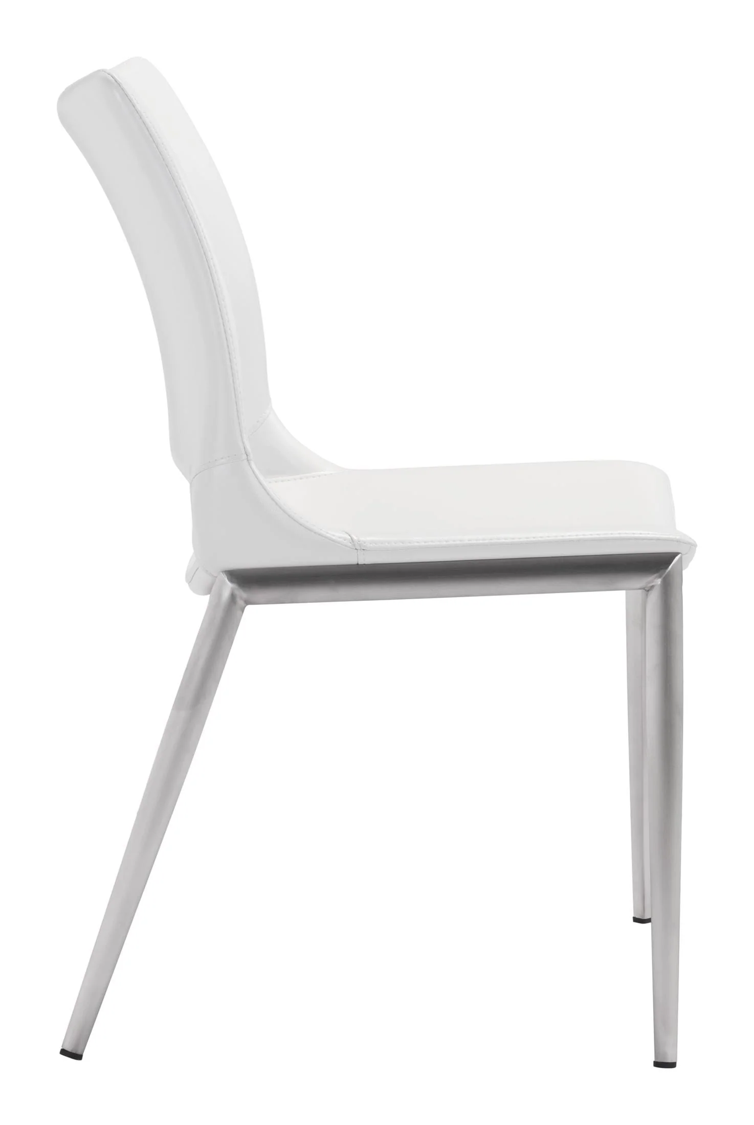 Ace Dining Chair (Set of 2) White & Silver - Image 7
