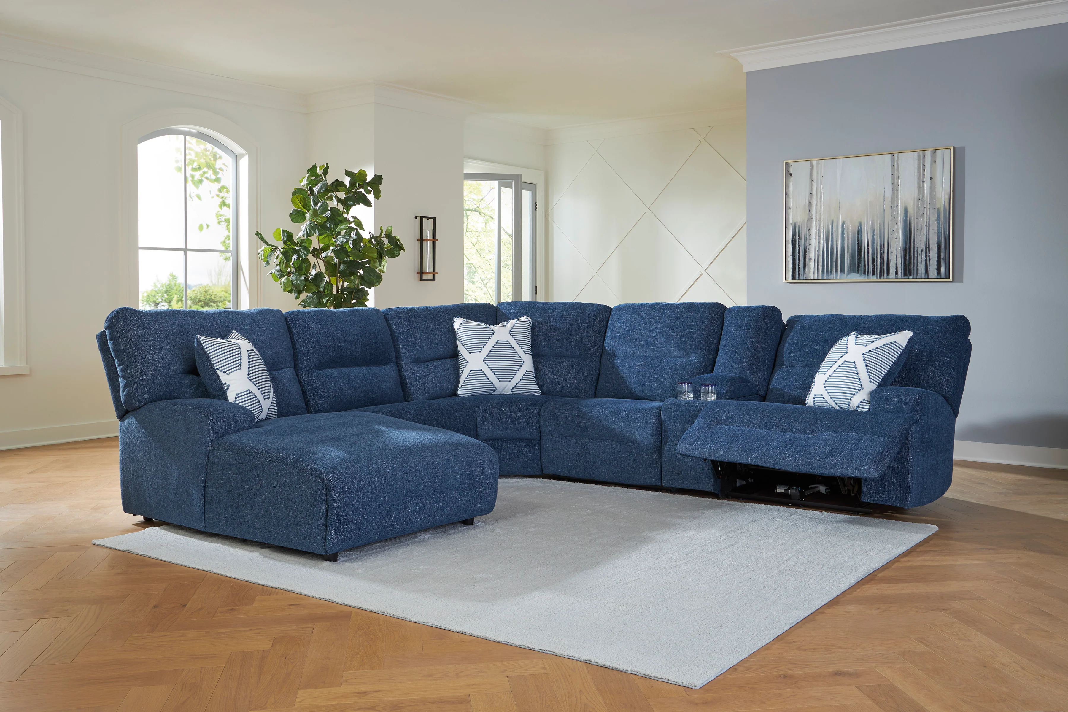 Acklen Place Left-Facing 6-Piece Power Reclining Sectional with Chaise - Image 3