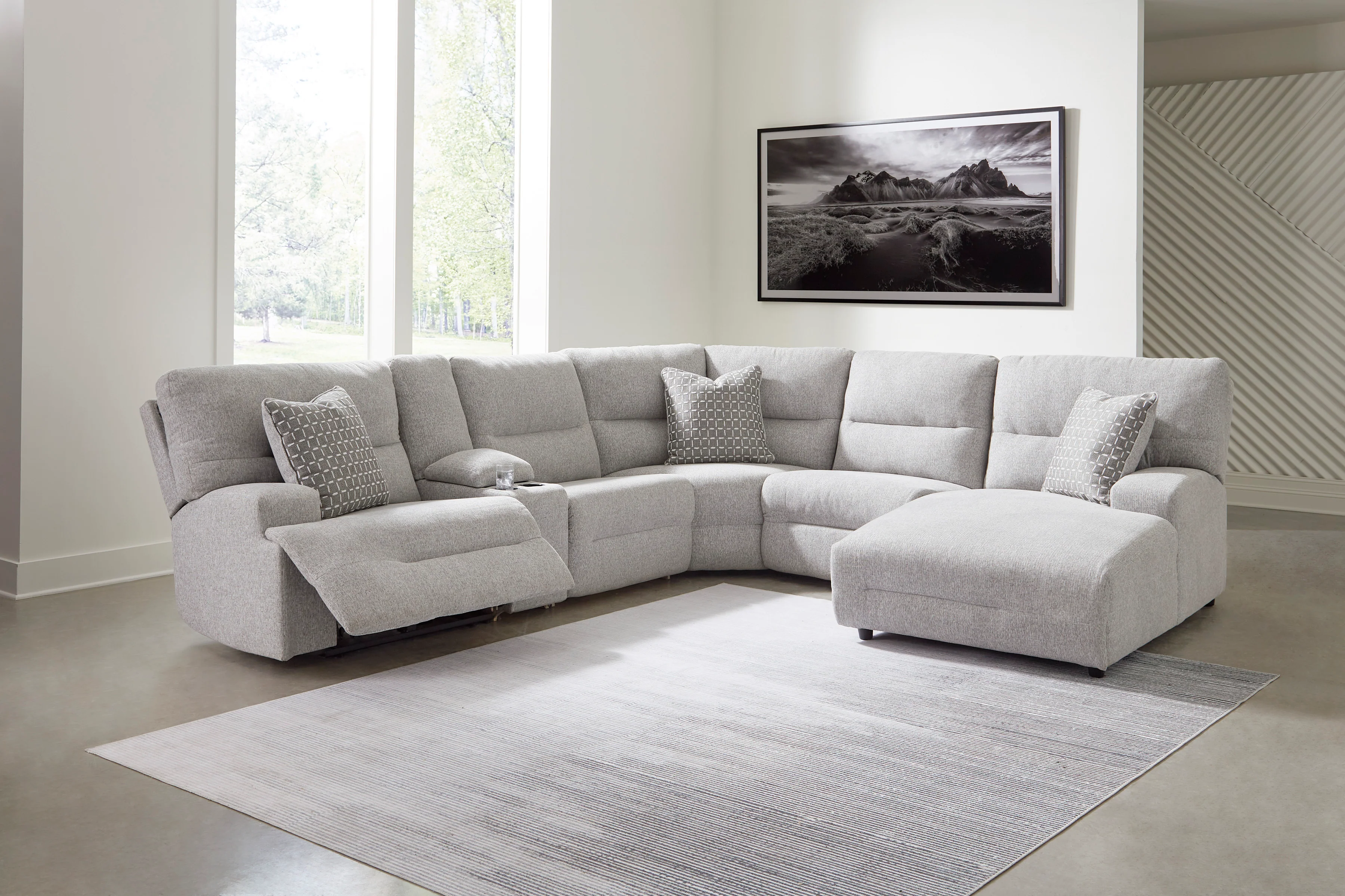 Acklen Place Right-Facing 6-Piece Power Reclining Sectional with Chaise - Image 2