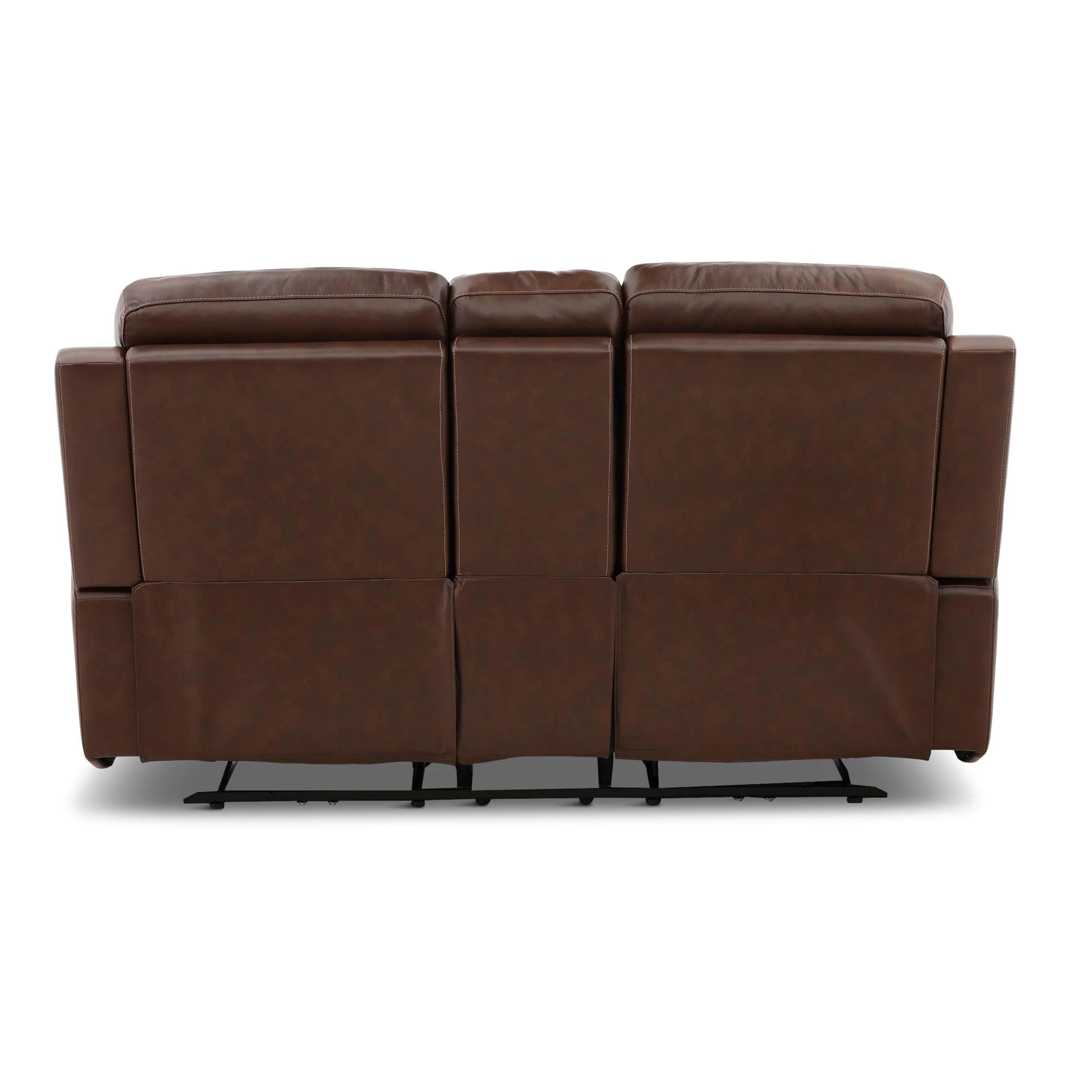 Flexsteel Adrian Leather Power Reclining Console Loveseat - Image 19