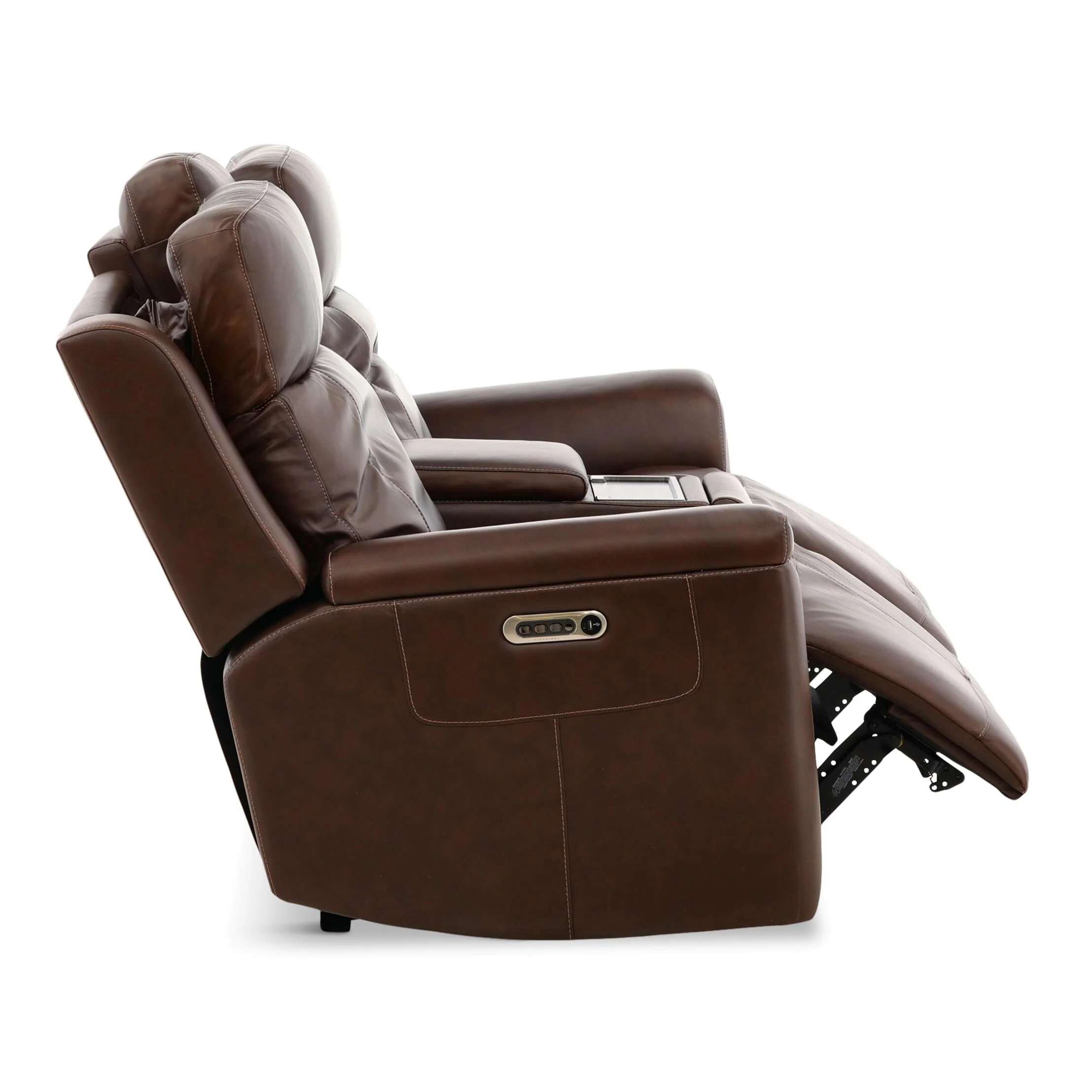 Flexsteel Adrian Leather Power Reclining Console Loveseat - Image 28