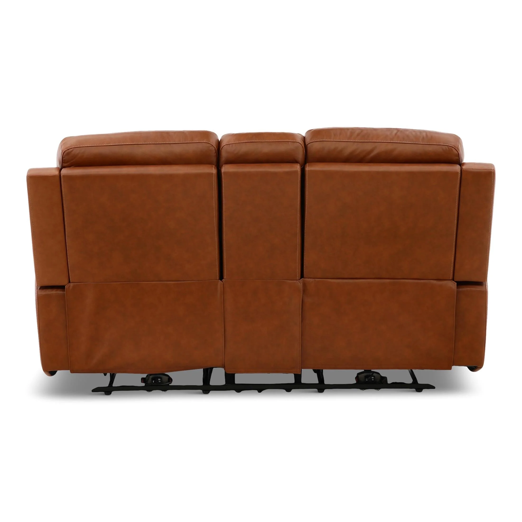 Flexsteel Adrian Leather Power Reclining Console Loveseat - Image 5