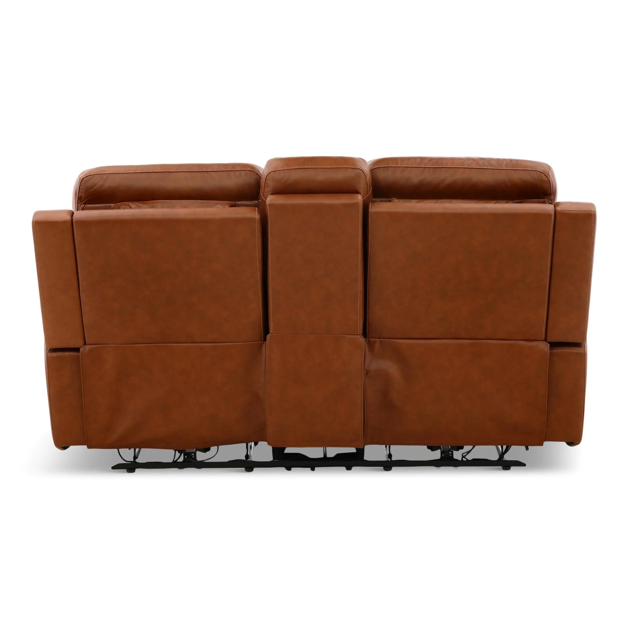 Flexsteel Adrian Leather Power Reclining Console Loveseat - Image 6
