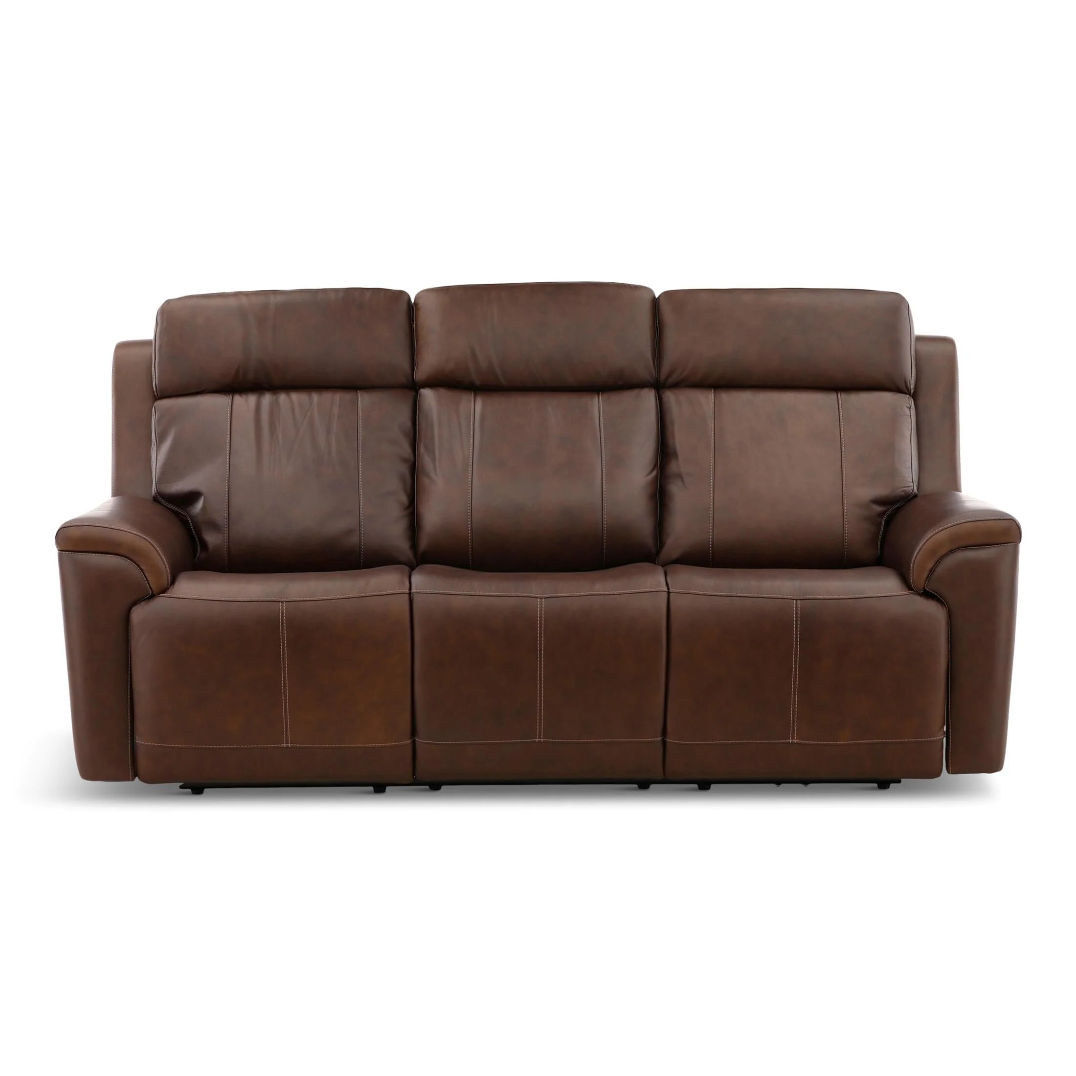 Flexsteel Adrian Leather Power Sofa with Drop Down Table