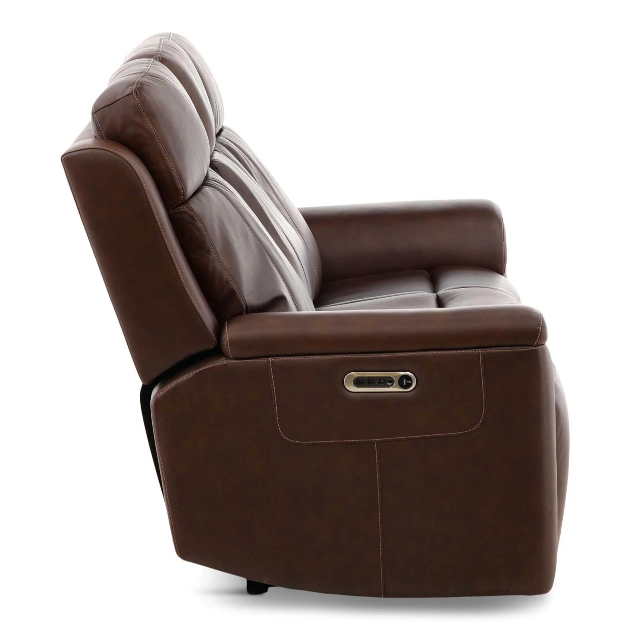 Flexsteel Adrian Leather Power Sofa with Drop Down Table - Image 10