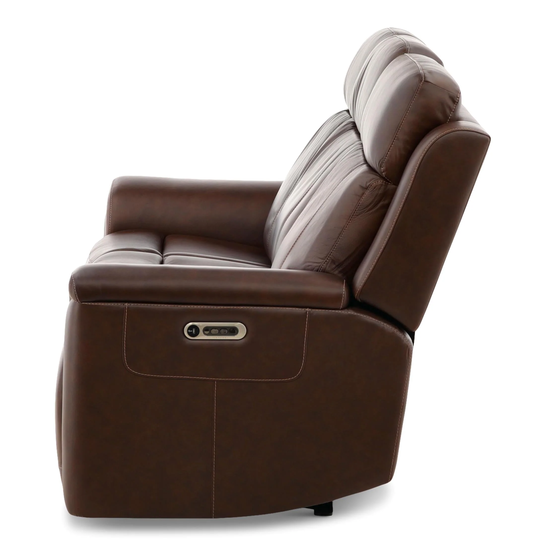 Flexsteel Adrian Leather Power Sofa with Drop Down Table - Image 12