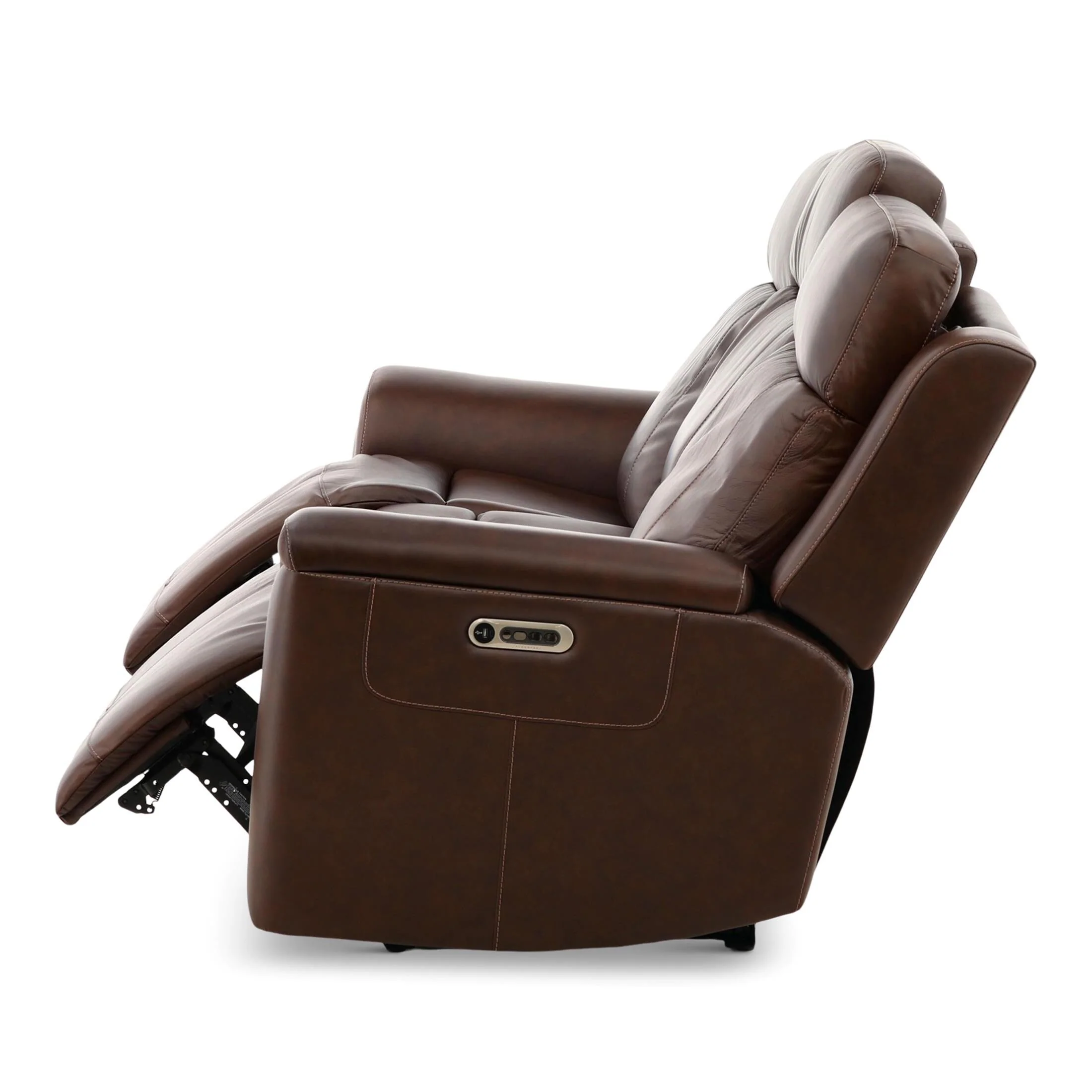Flexsteel Adrian Leather Power Sofa with Drop Down Table - Image 13