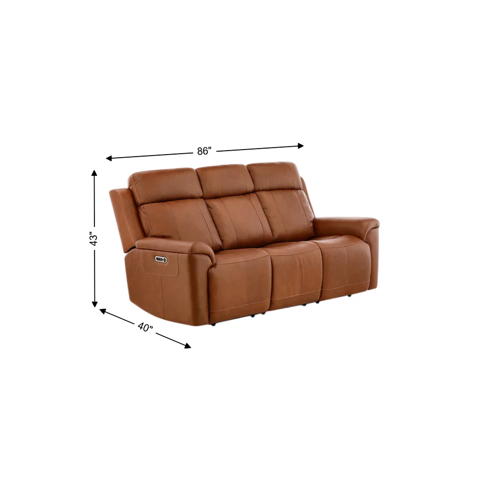 Flexsteel Adrian Leather Power Sofa with Drop Down Table - Image 17
