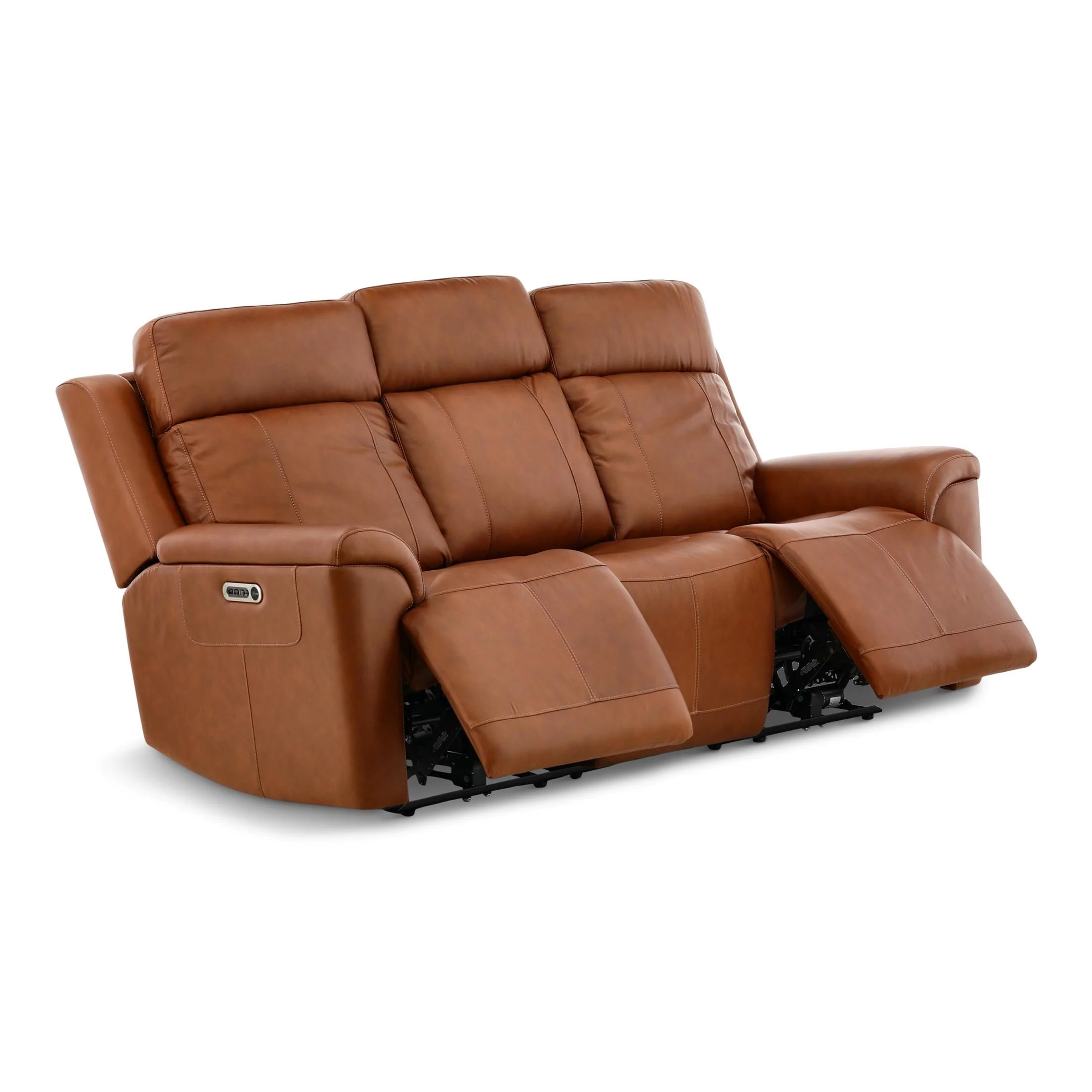 Flexsteel Adrian Leather Power Sofa with Drop Down Table - Image 21