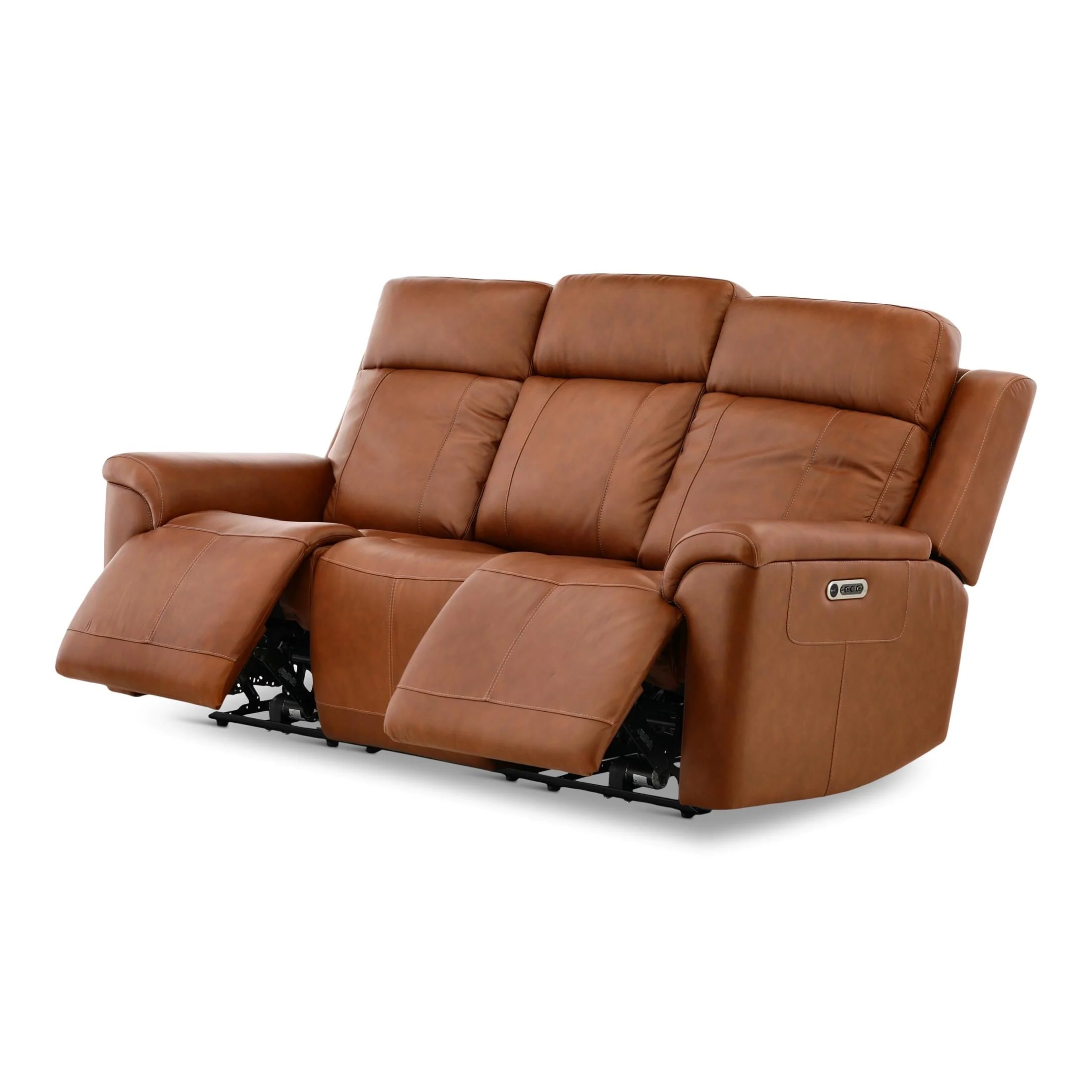 Flexsteel Adrian Leather Power Sofa with Drop Down Table - Image 23