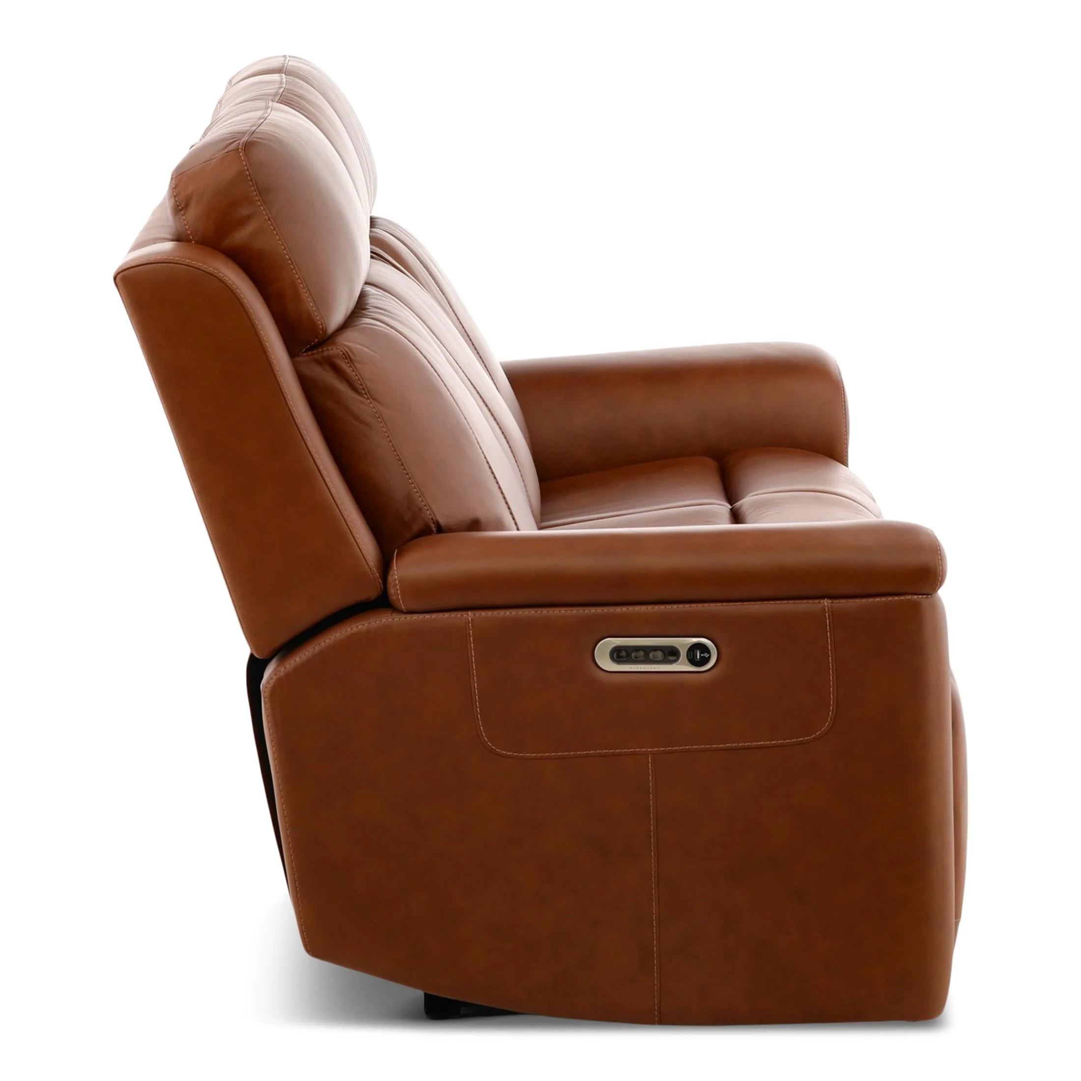 Flexsteel Adrian Leather Power Sofa with Drop Down Table - Image 24