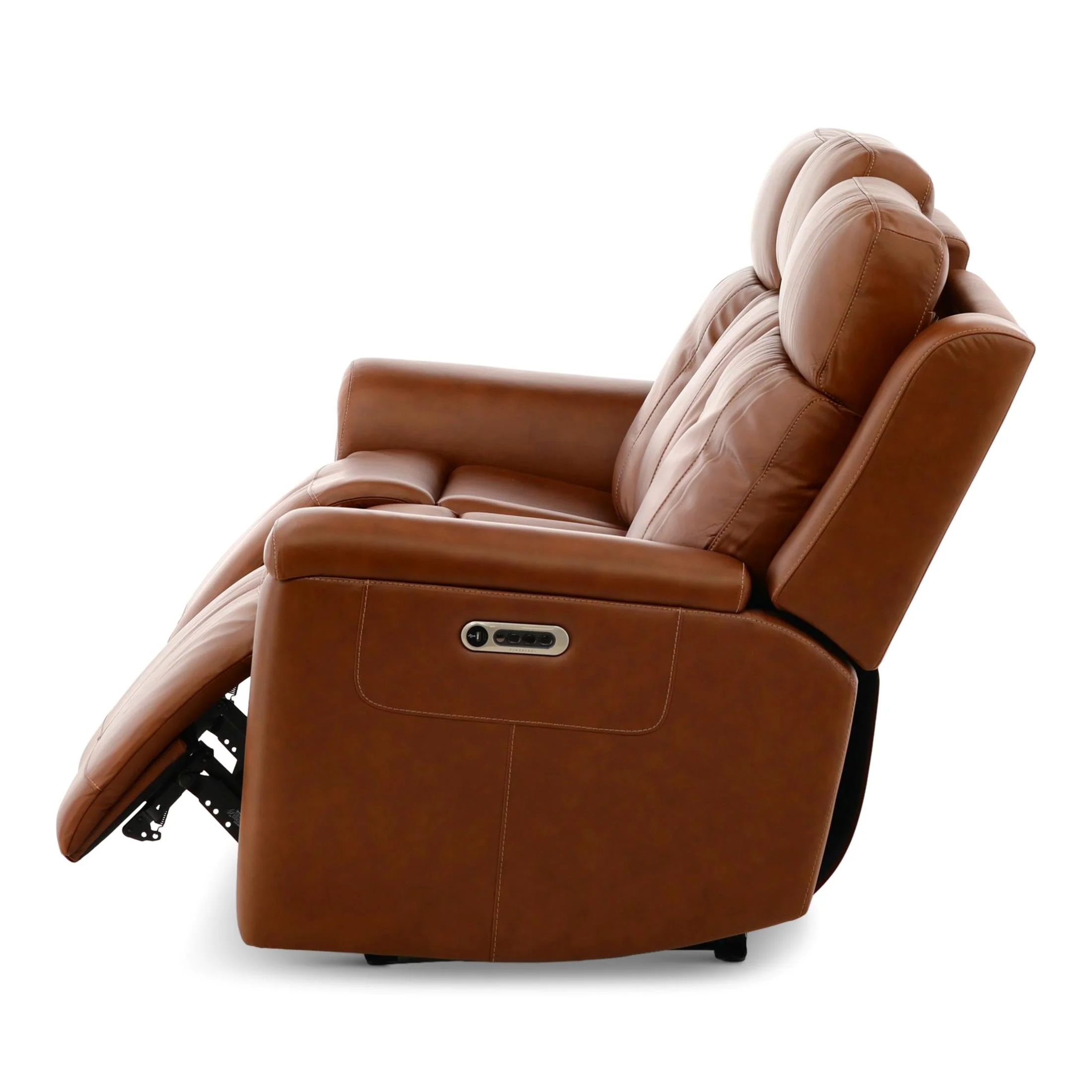 Flexsteel Adrian Leather Power Sofa with Drop Down Table - Image 27