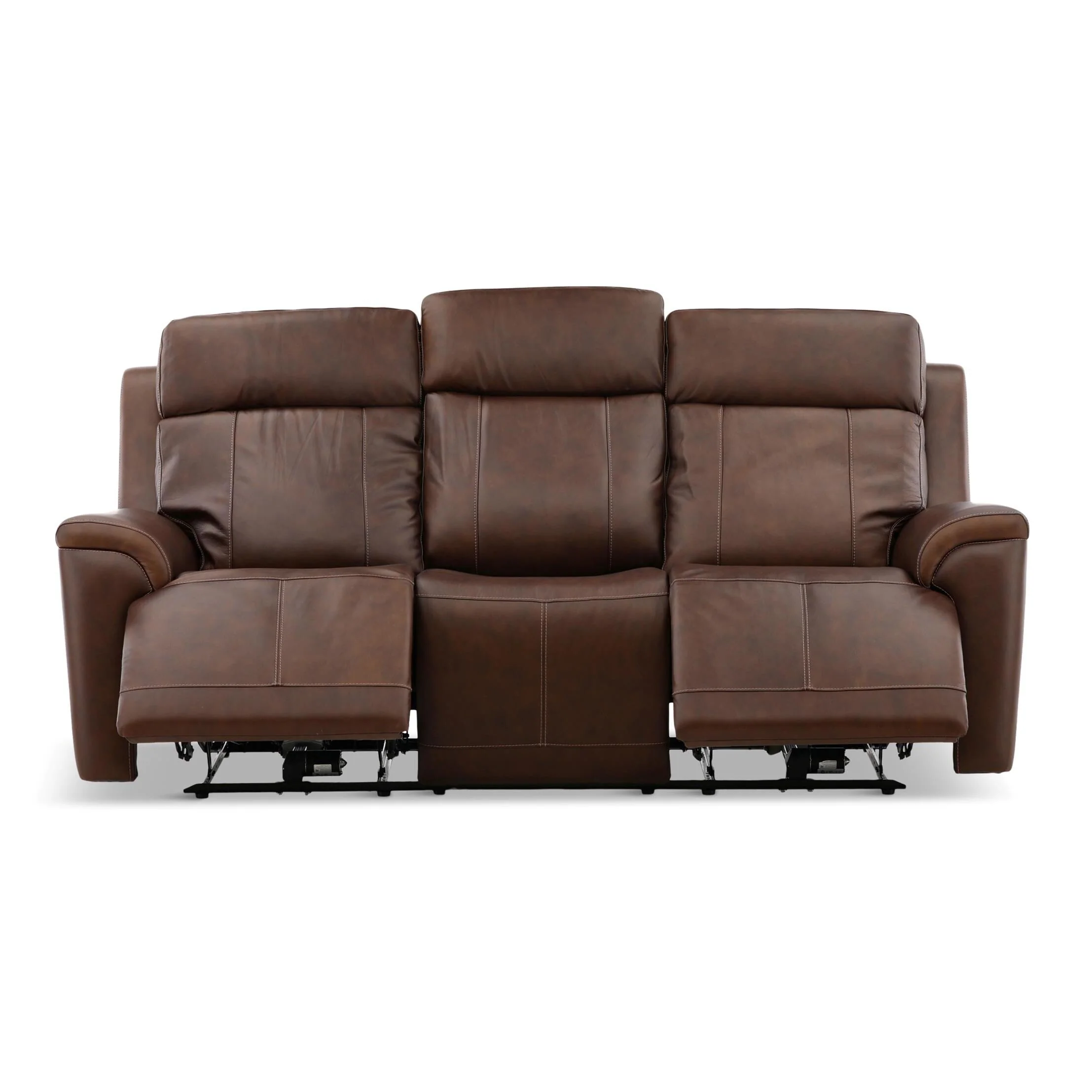 Flexsteel Adrian Leather Power Sofa with Drop Down Table - Image 4