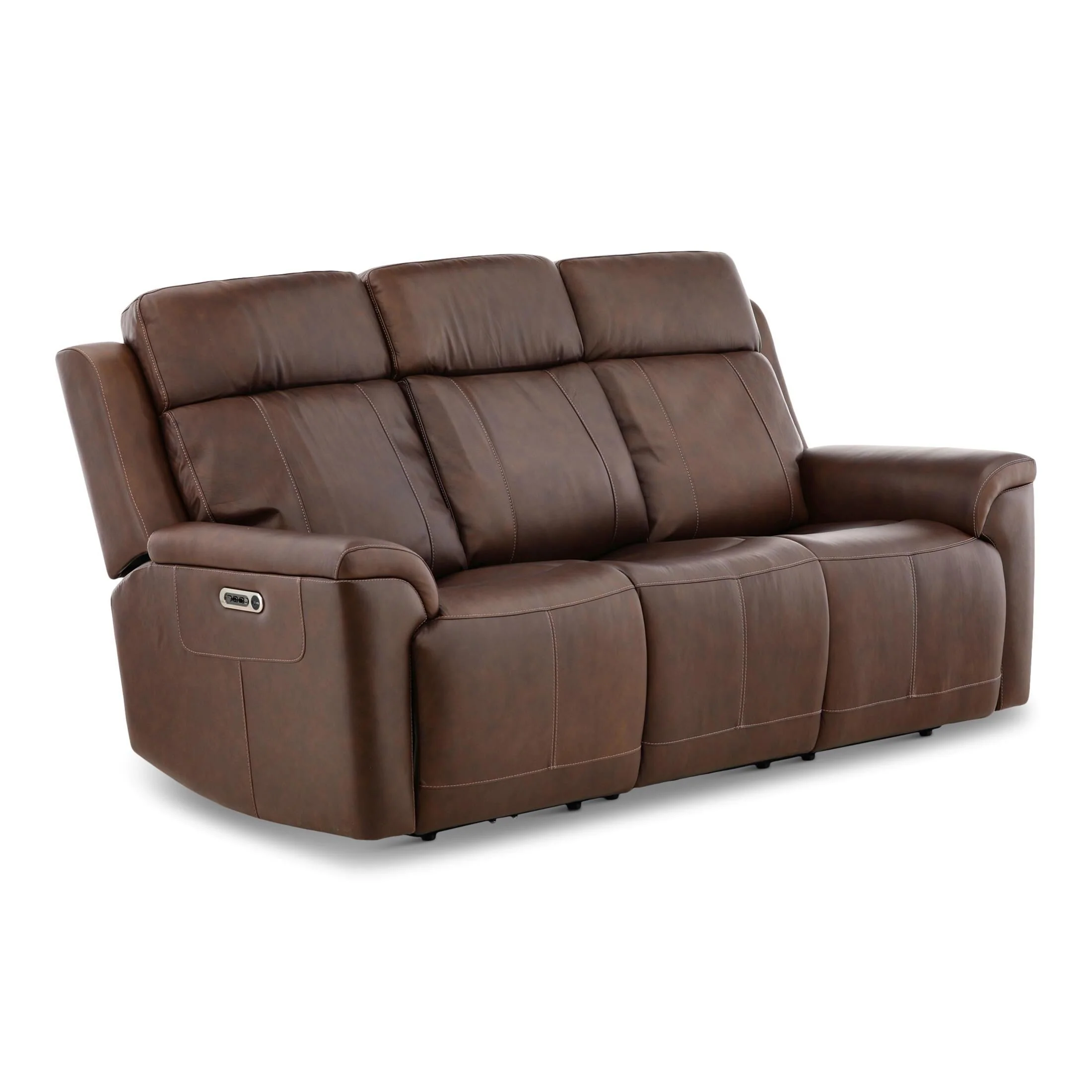 Flexsteel Adrian Leather Power Sofa with Drop Down Table - Image 6