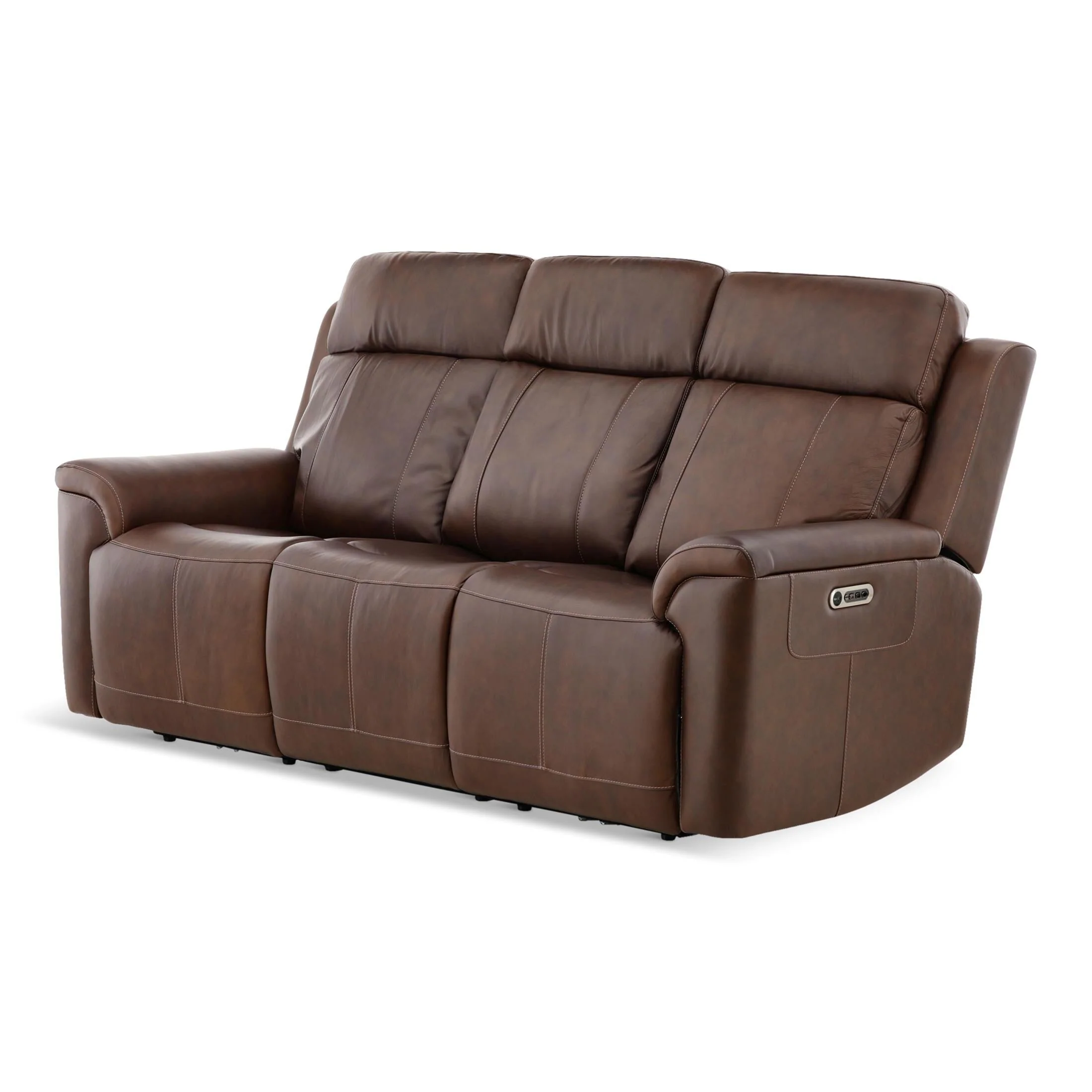 Flexsteel Adrian Leather Power Sofa with Drop Down Table - Image 8