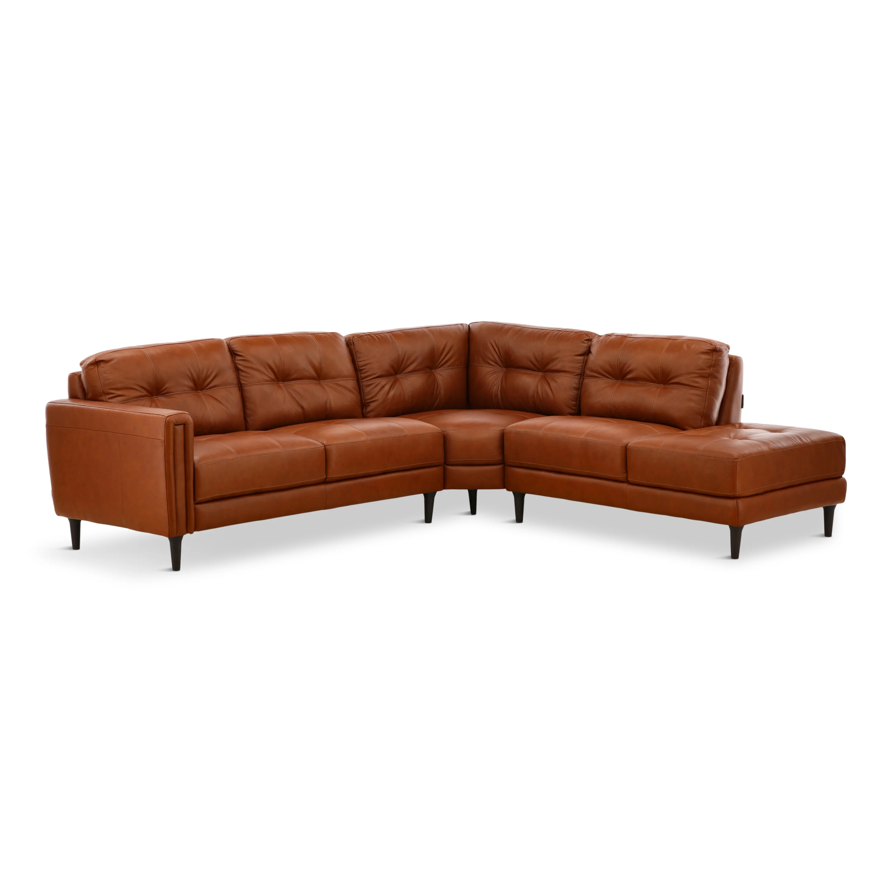 Alaric 3-Piece Leather Sectional - Image 3