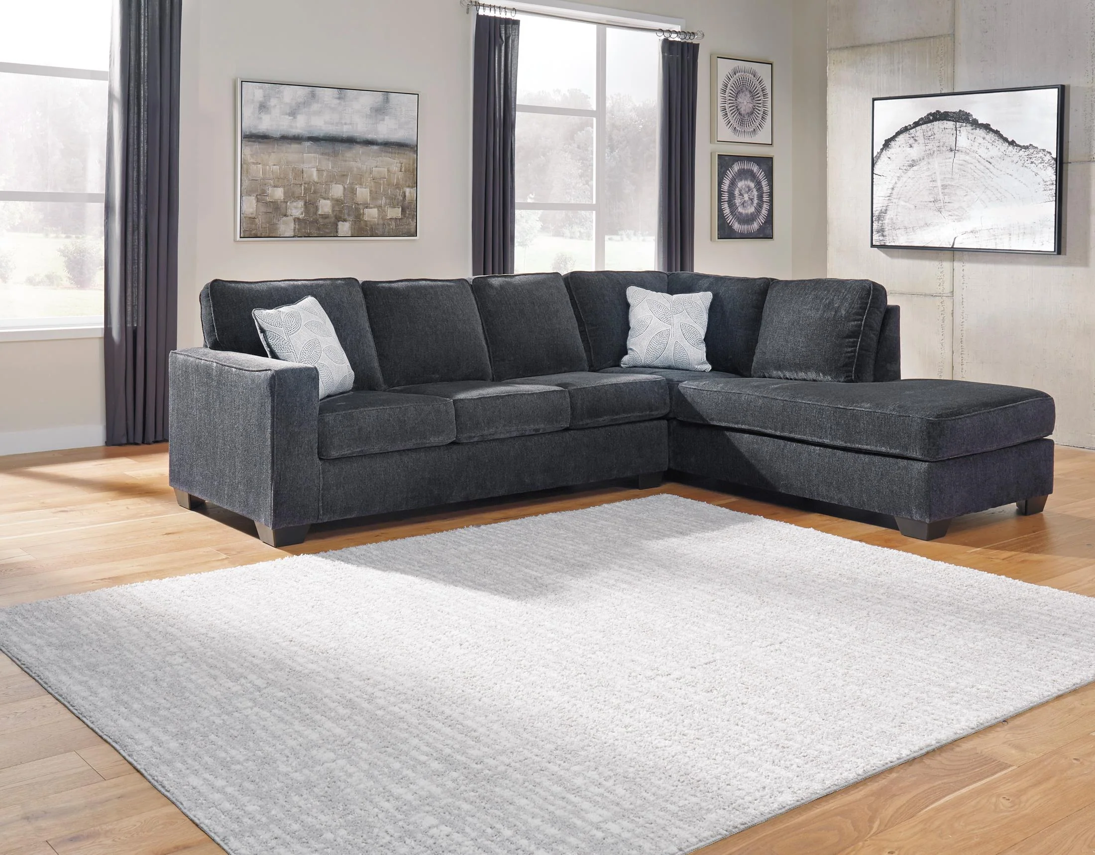 Altari 2-Piece Slate Sleeper Sectional with Chaise - Image 7