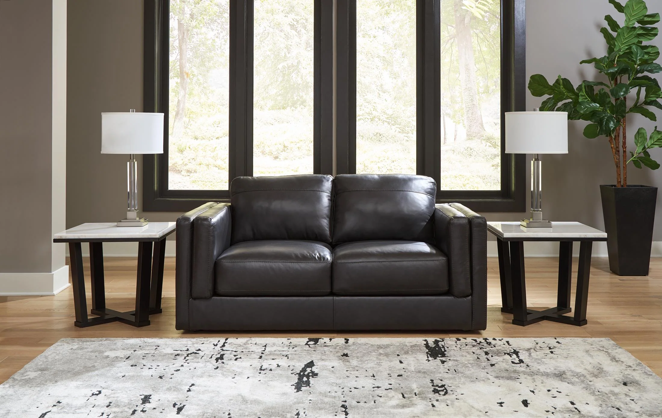 Amiata Leather Loveseat - Image 3