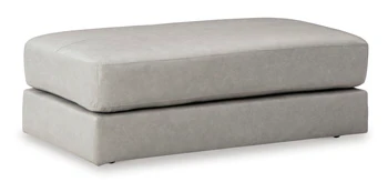 Amiata Oversized Leather Accent Ottoman - Image 5
