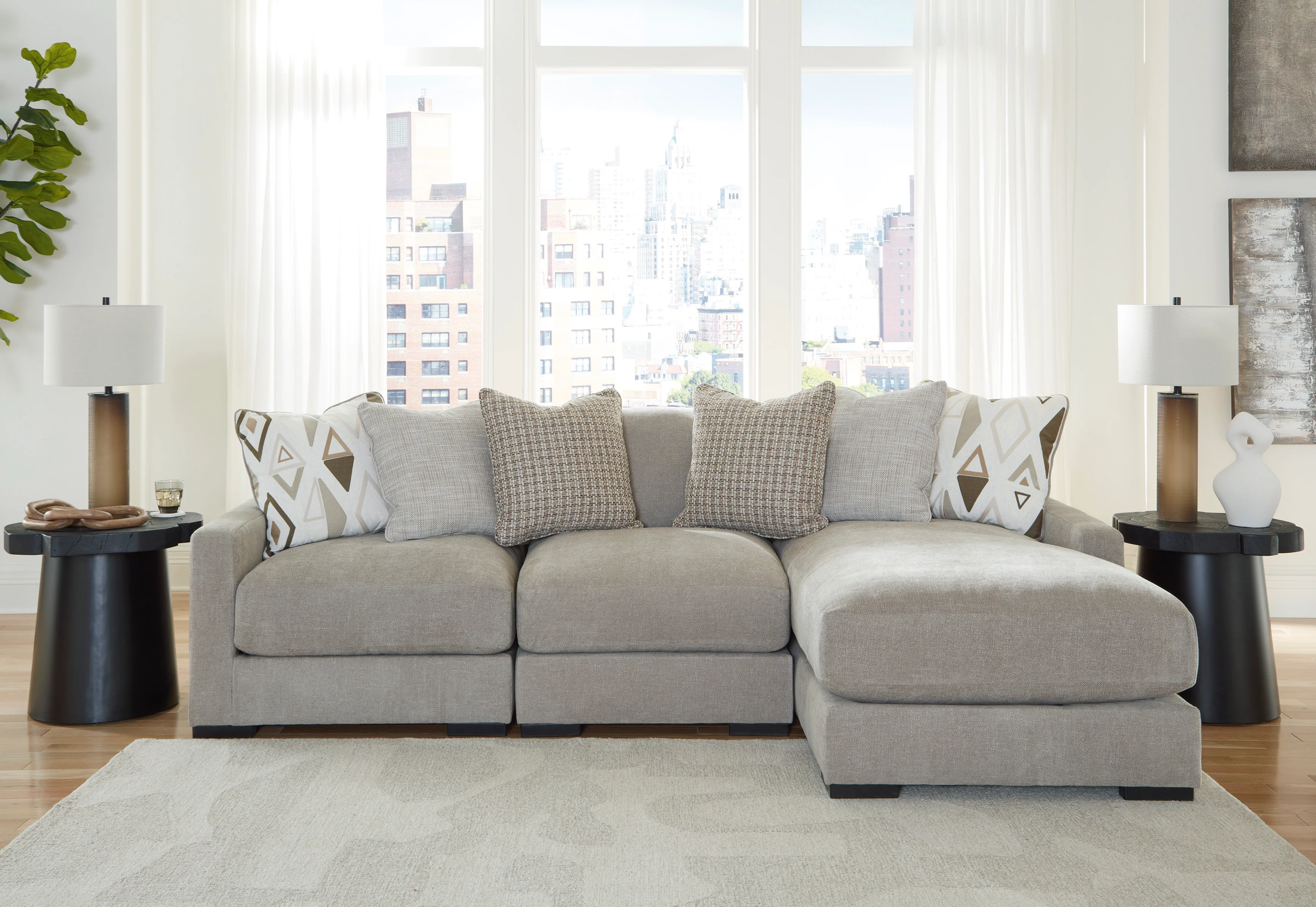 Aslan Court 3-Piece Sofa Sectional with Chaise - Image 4