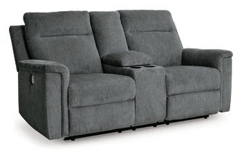 Barnsana Power Reclining Loveseat with Console - Image 2