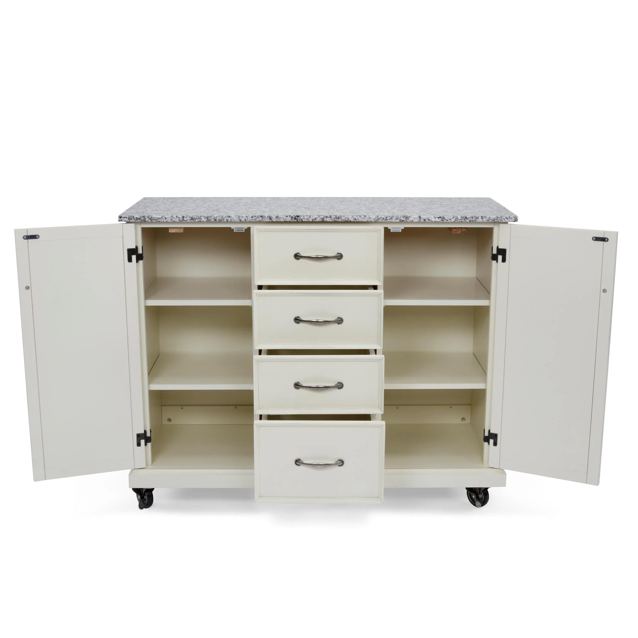 Bay Lodge Granite Top Kitchen Cart - Image 3