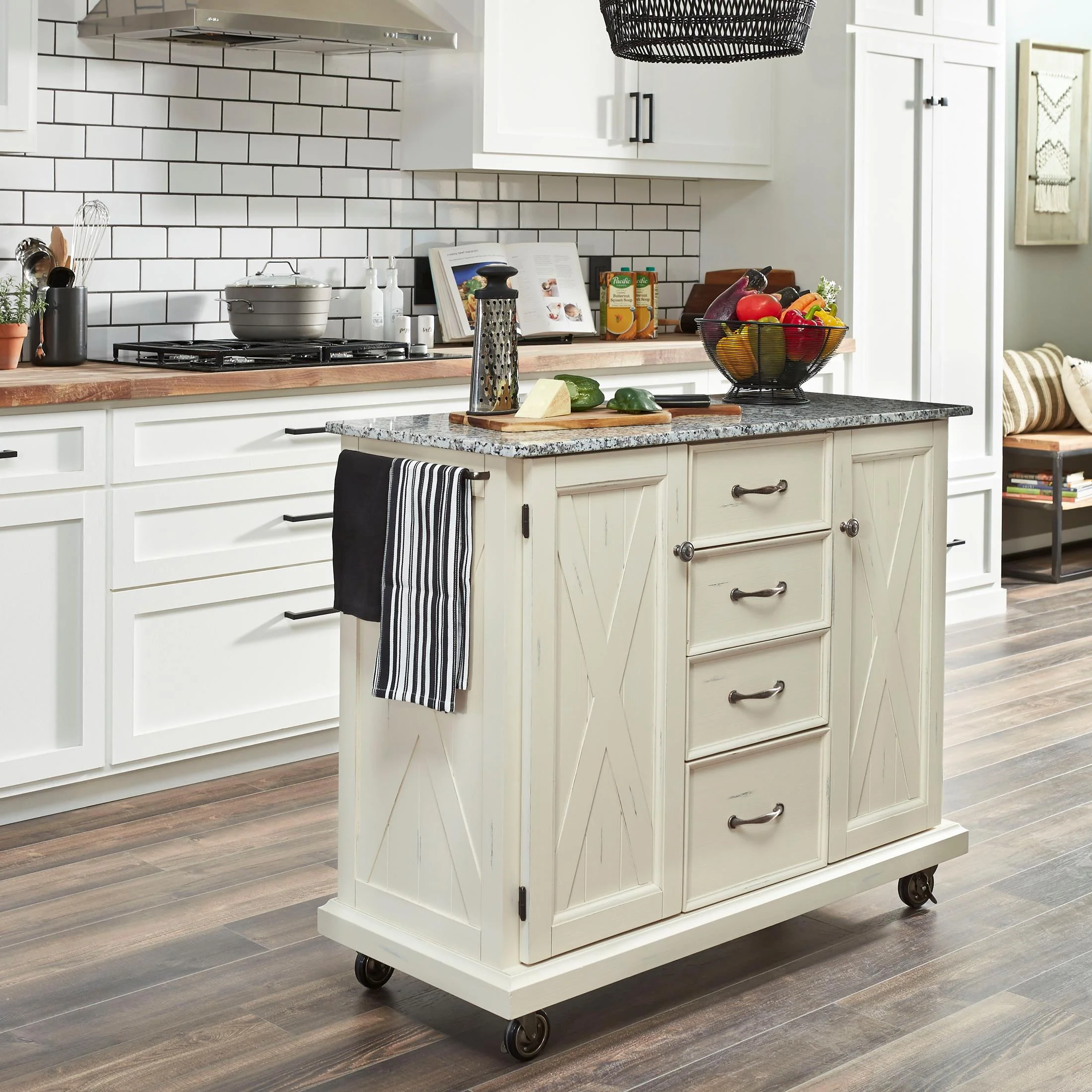 Bay Lodge Granite Top Kitchen Cart - Image 6