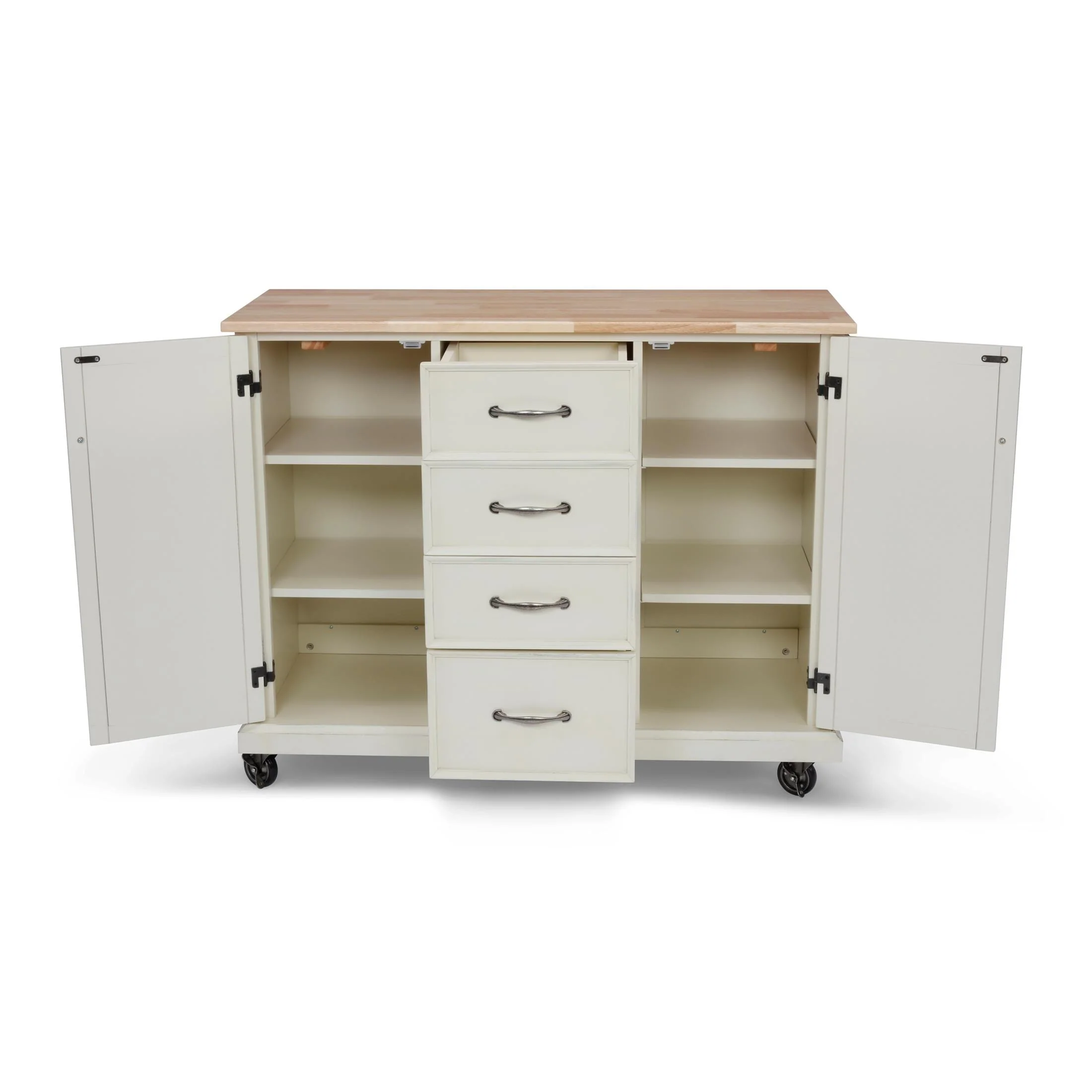 Bay Lodge Wood Top Kitchen Cart - Image 3