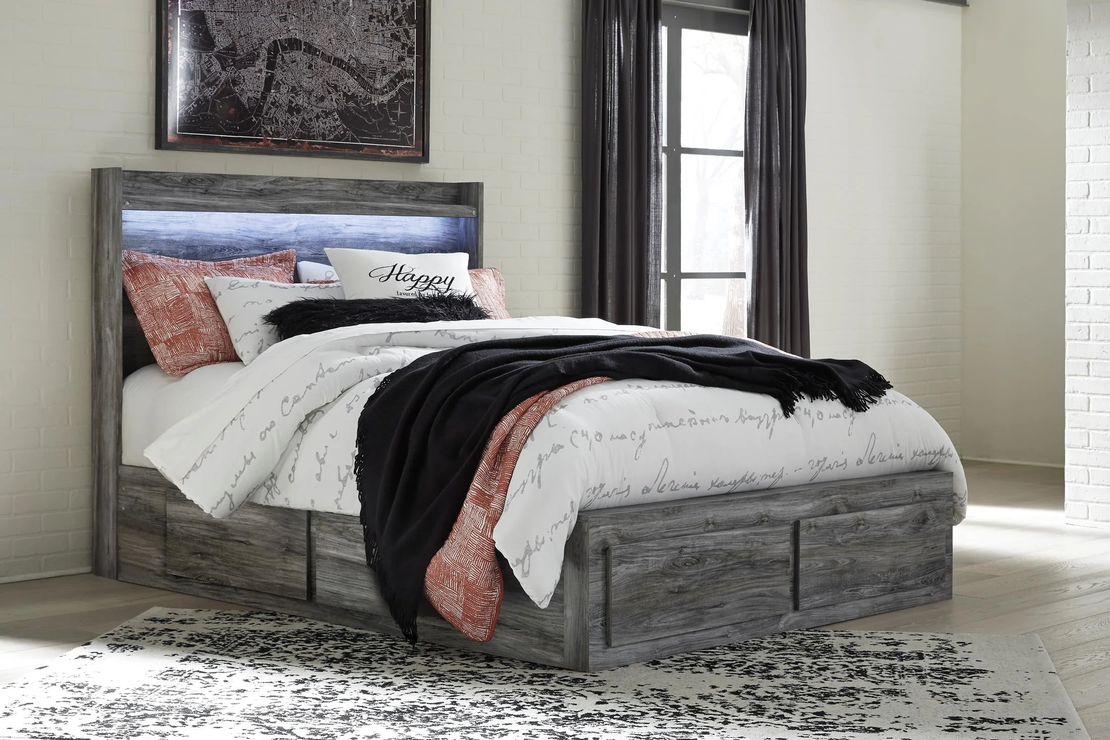 Ashley Baystorm Queen Panel Bed with 4 Storage Drawers - Image 2