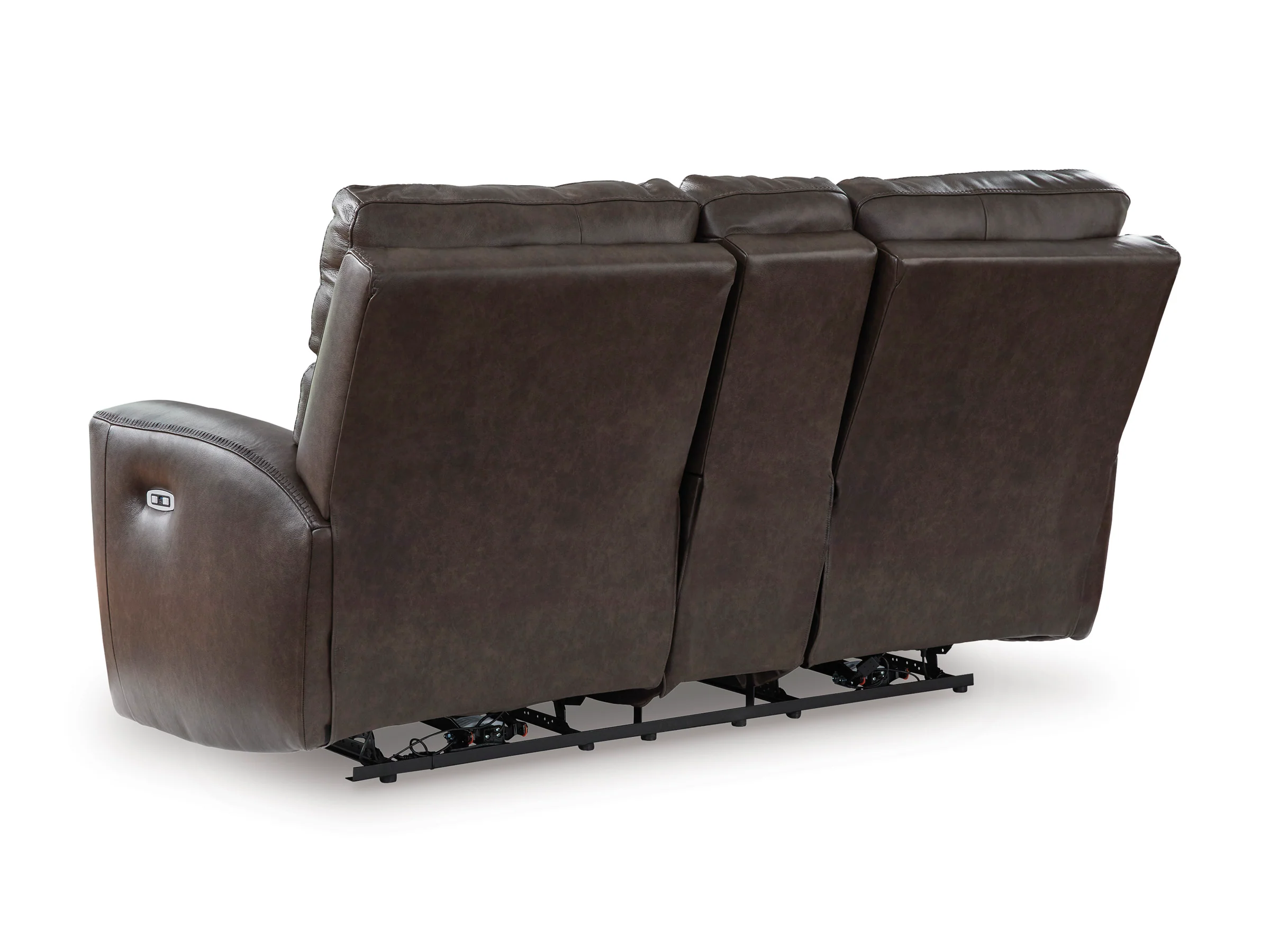Beadel Leather Power Reclining Console Loveseat - Image 4