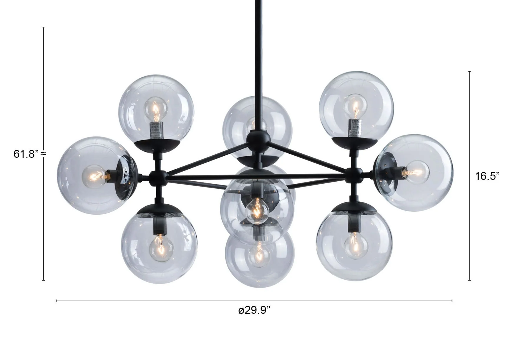 Belfast Ceiling Lamp Black - Image 3