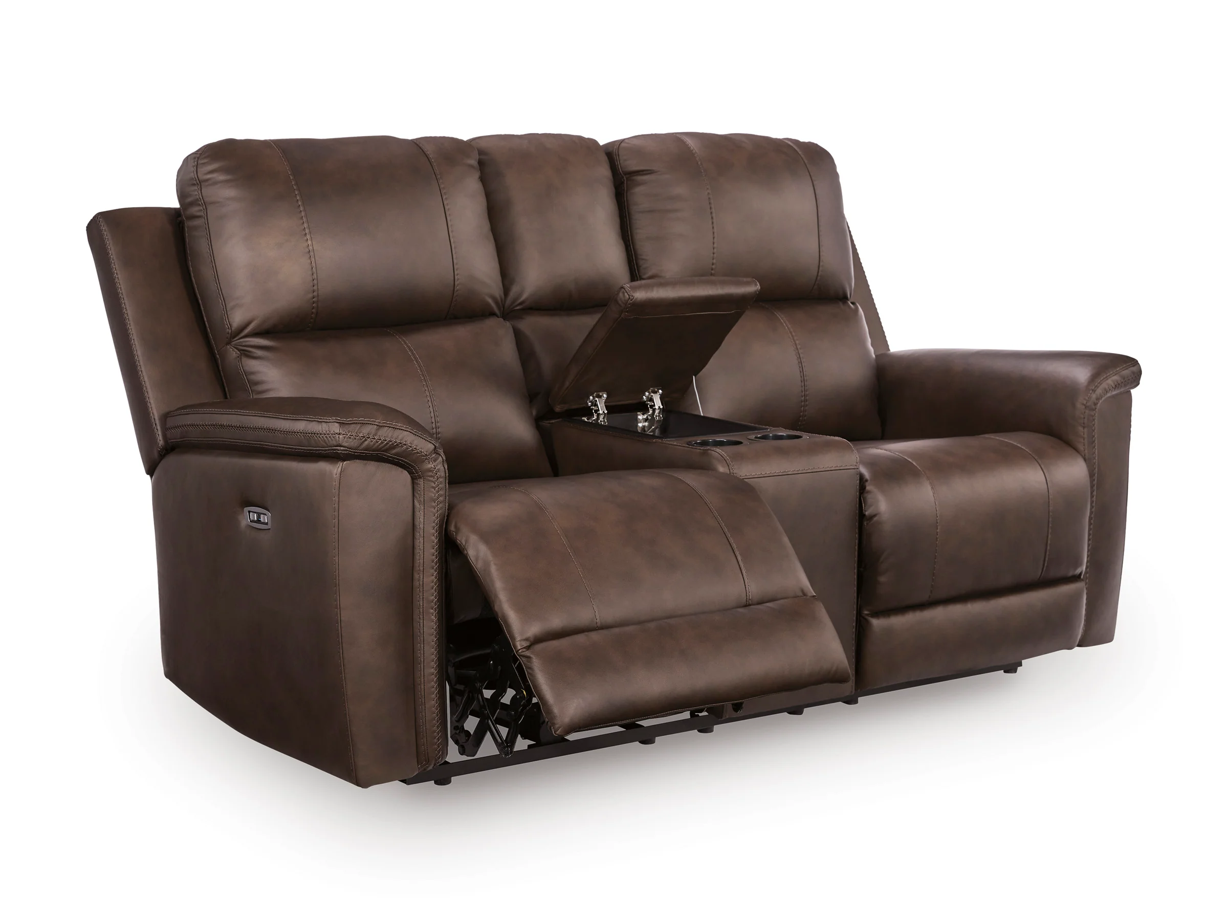 Beryton Power Reclining Console Loveseat with Adjustable Headrest - Image 3