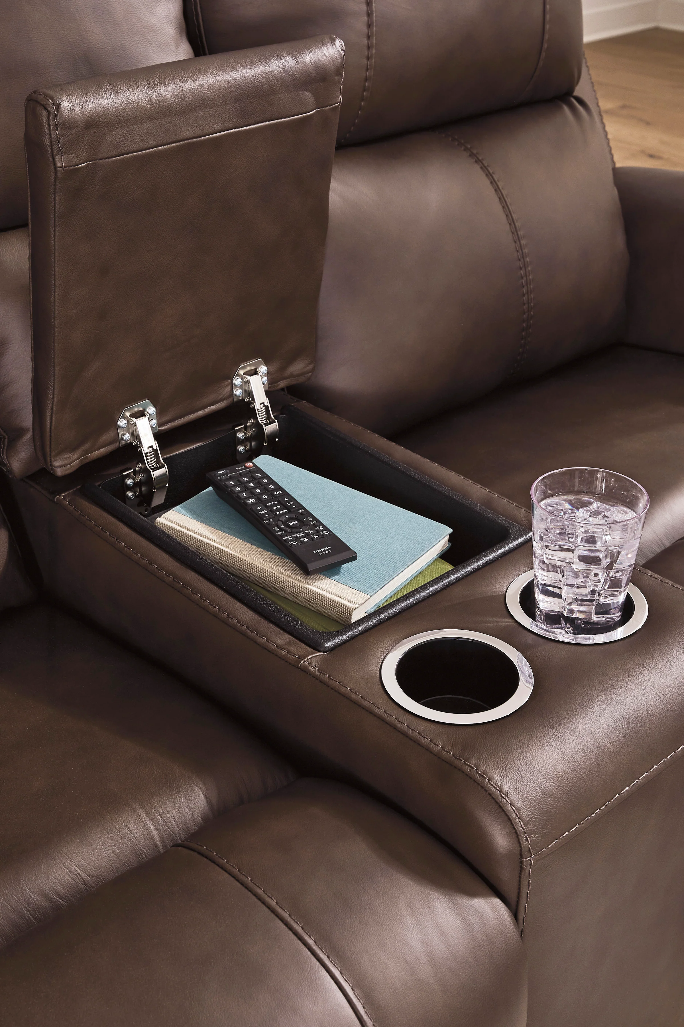 Beryton Power Reclining Console Loveseat with Adjustable Headrest - Image 6