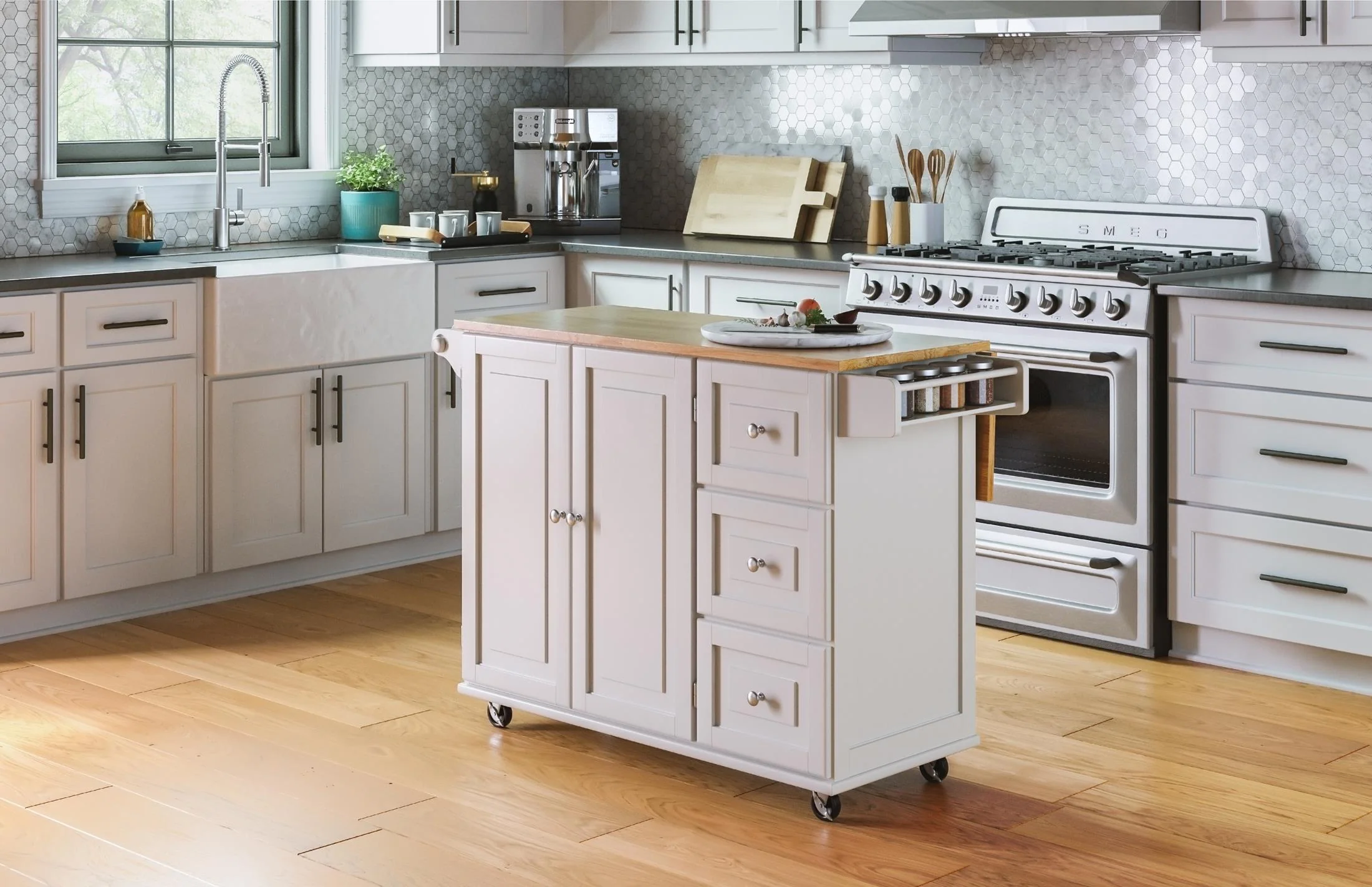 Dolly Madison 3 Drawer Kitchen Cart - Image 28
