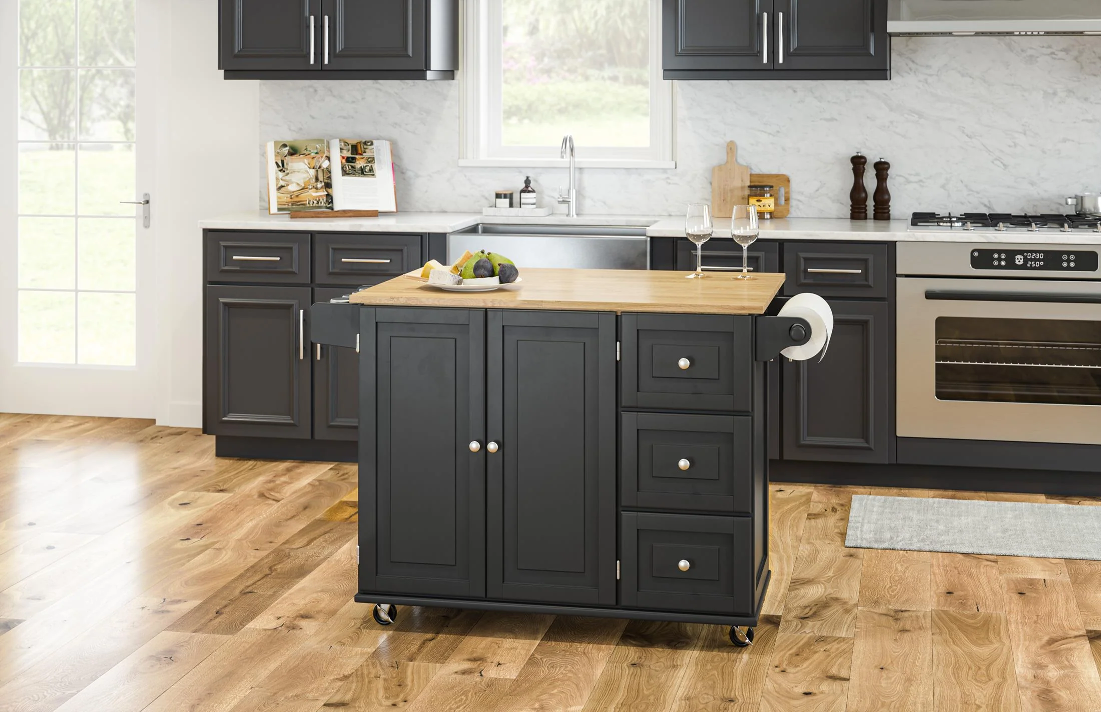Dolly Madison 3 Drawer Kitchen Cart - Image 34