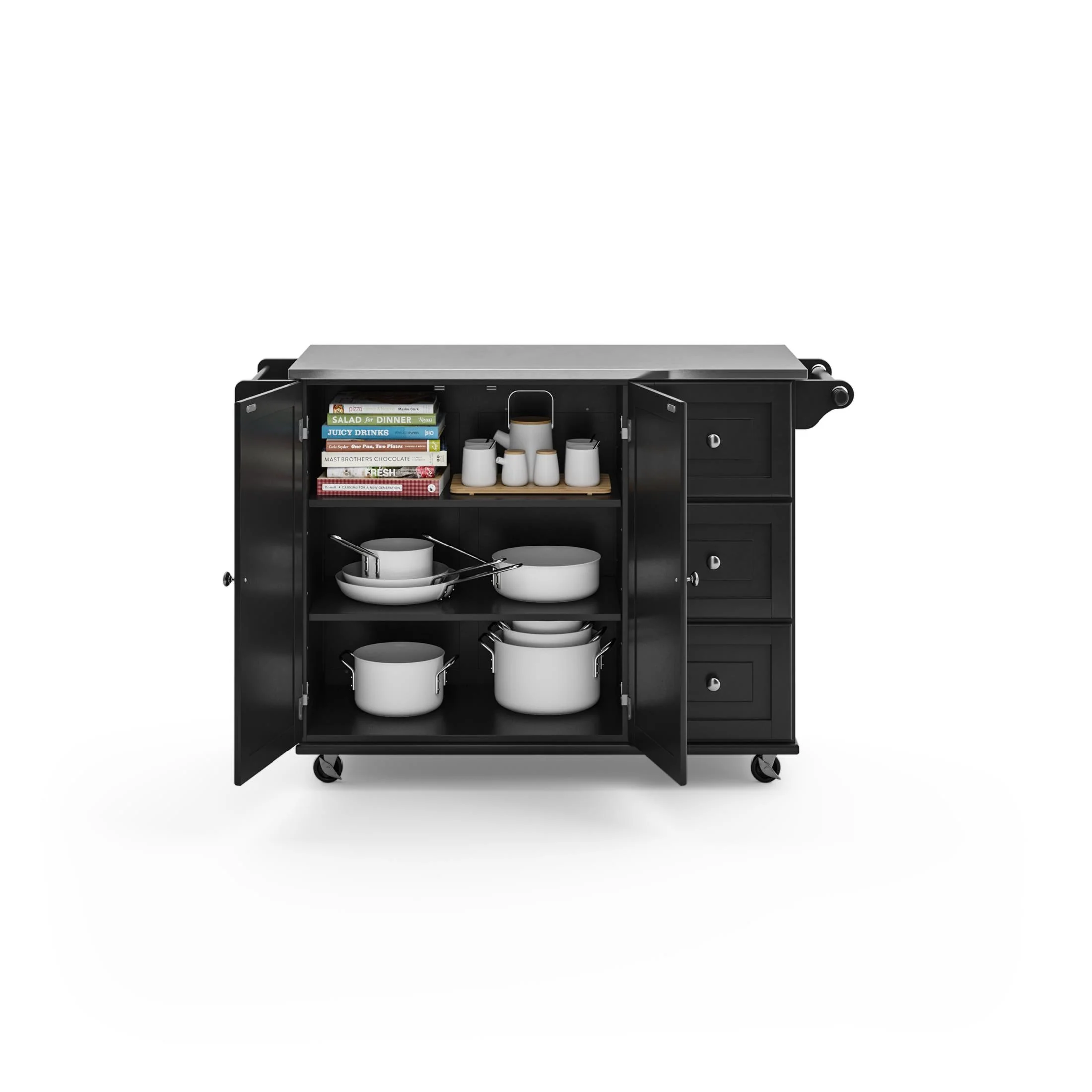 Dolly Madison 3 Drawer Kitchen Cart - Image 9