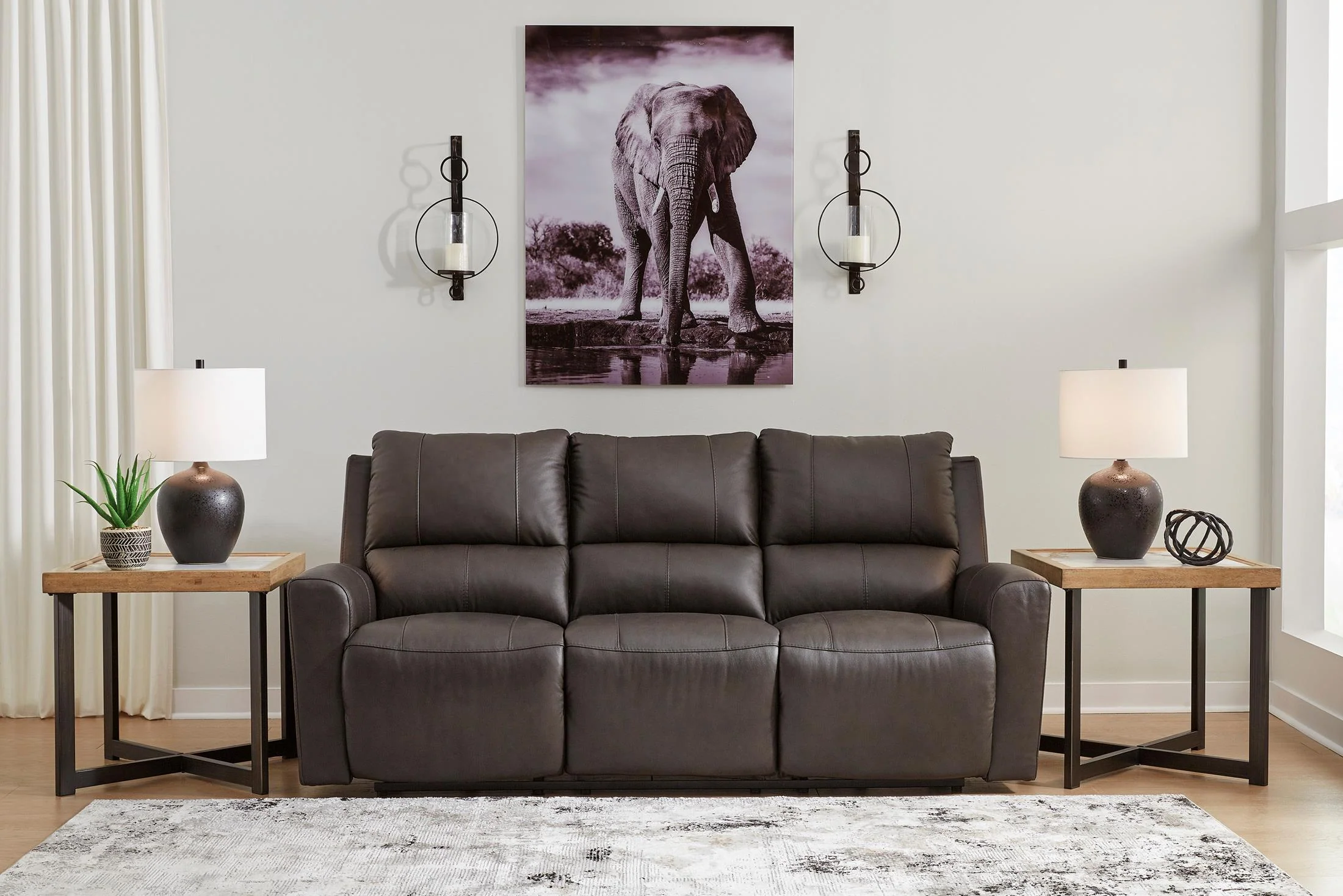 Boxmere Leather Power Reclining Sofa - Image 2