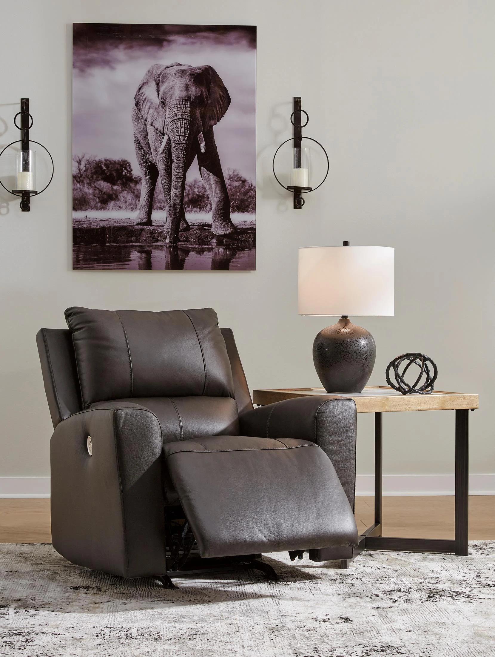 Boxmere Leather Power Rocker Recliner - Image 5