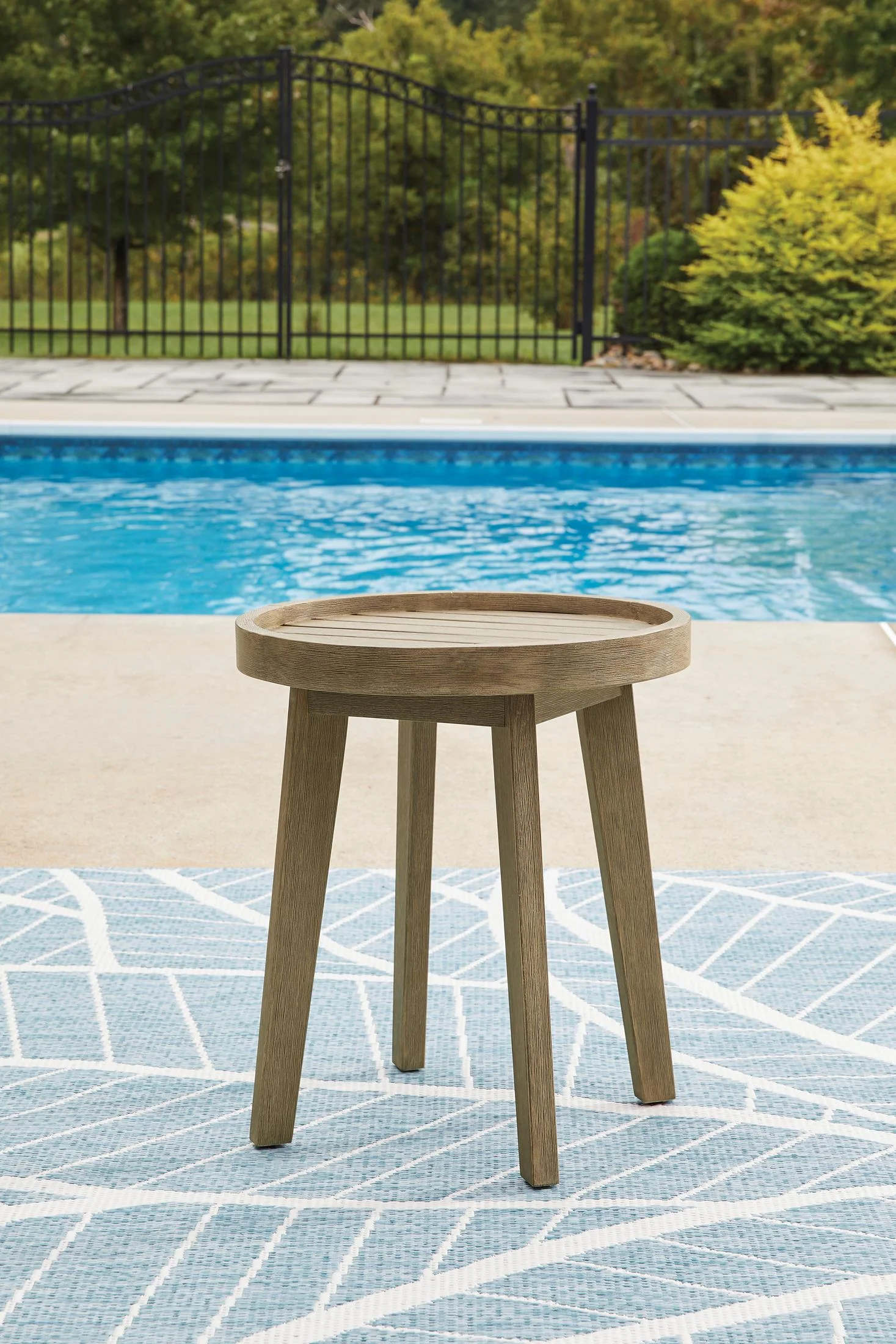 Ashley Bradstreet Bay Outdoor Patio Round End Table - Image 2