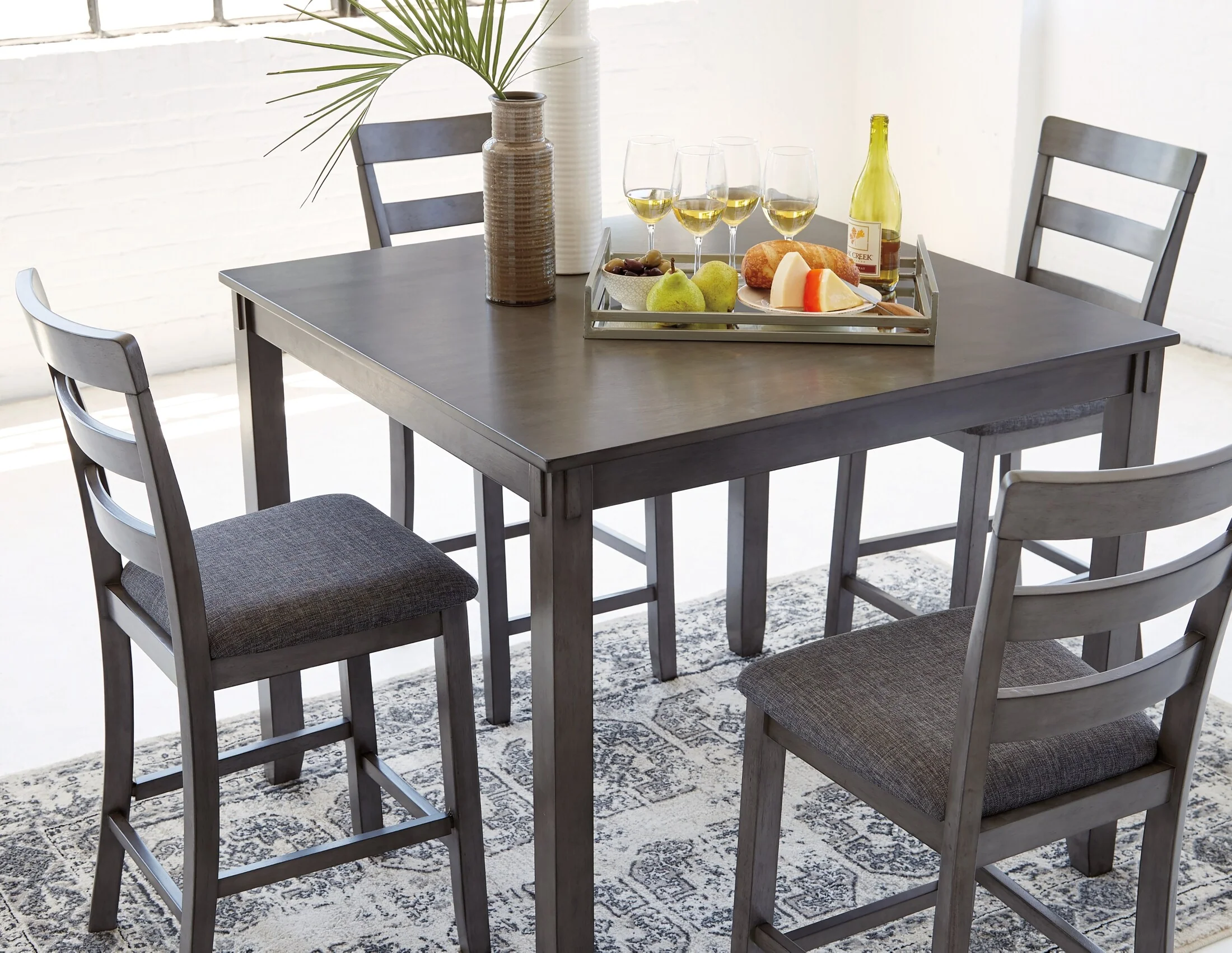Bridson 5 Piece Counter Dining - Gray - Image 2