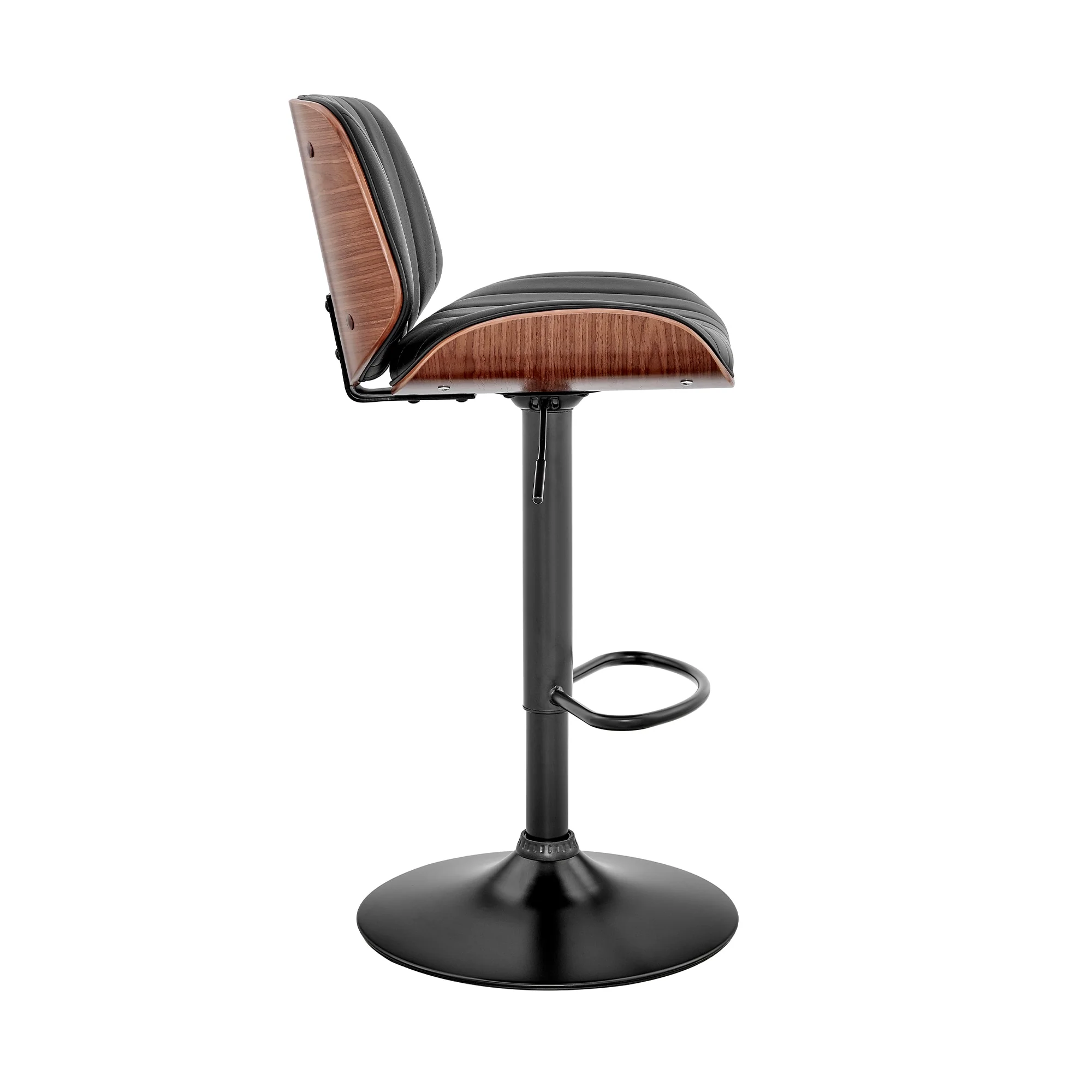 Brock Adjustable Black Bar Stool - Image 3