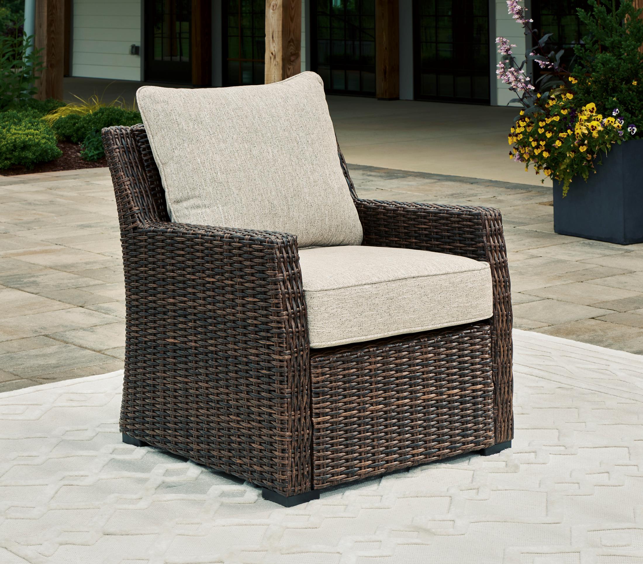Brook Ranch Outdoor Lounge Chair with Cushion - Image 2